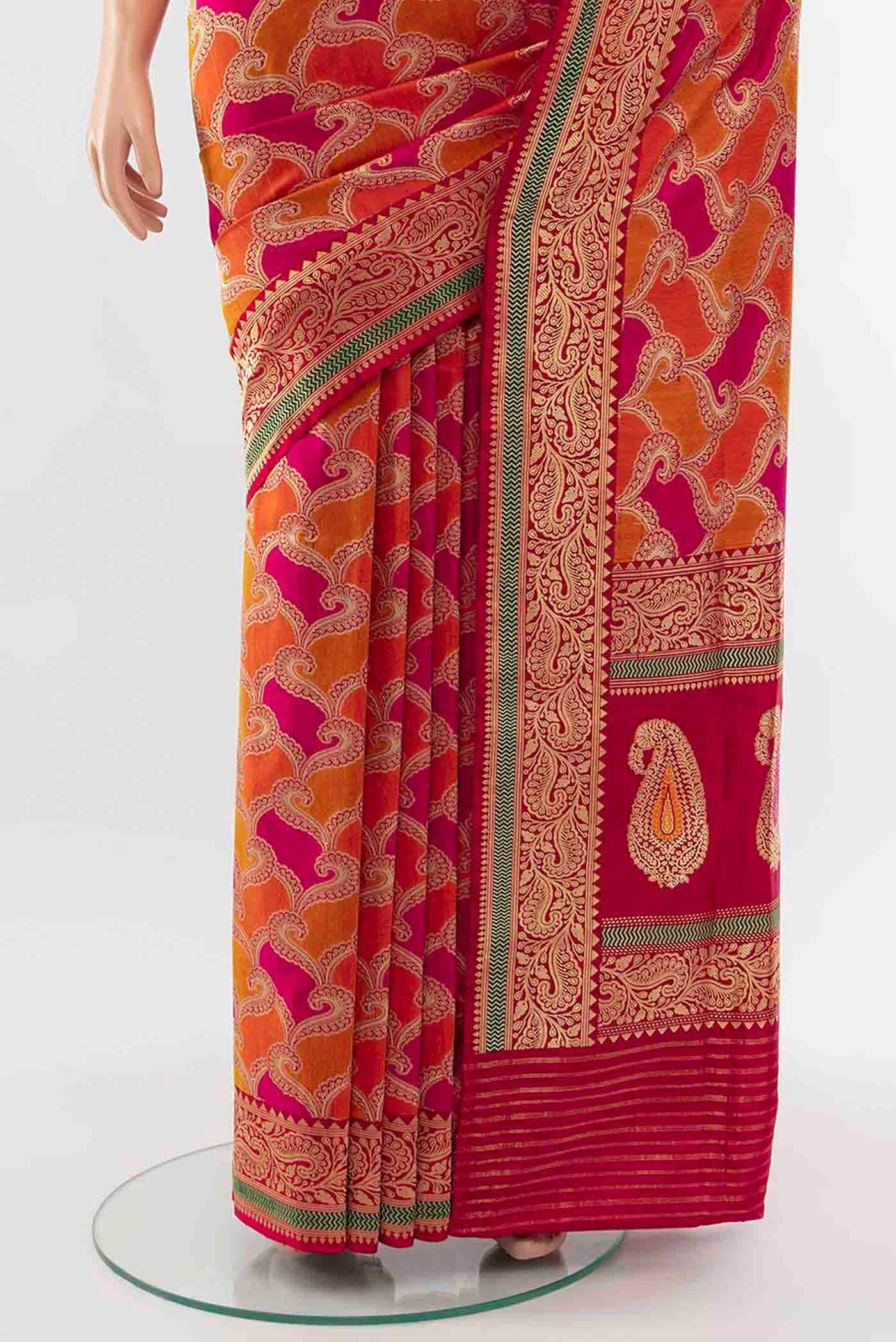Multi Color Banarasi Silk Saree - Image 3