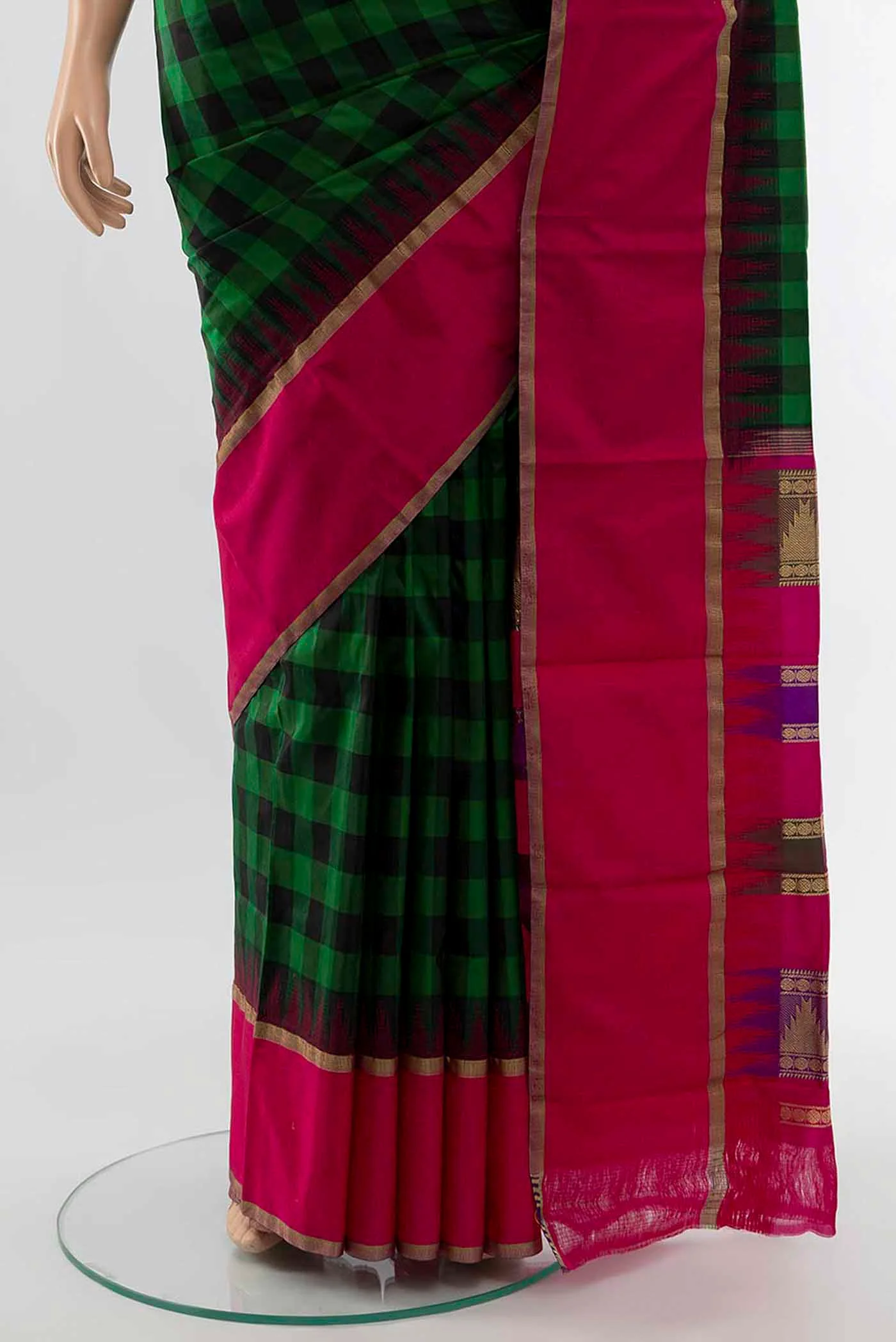 Multi Color Bangalore Silk - kadyal Saree - Image 3