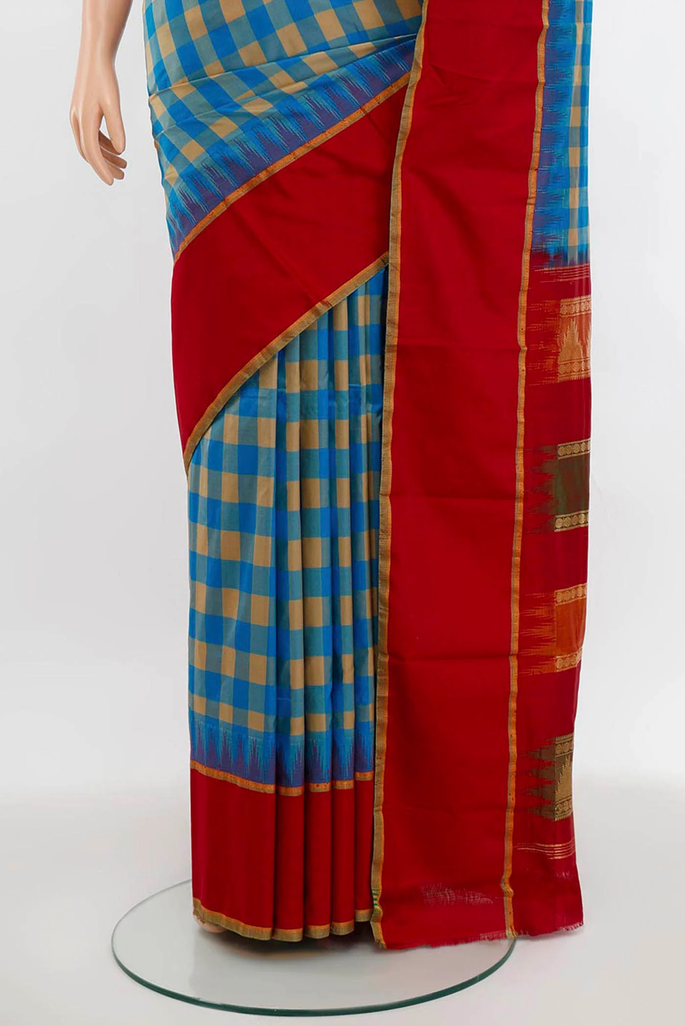 Blue Bangalore Silk Saree - Image 3