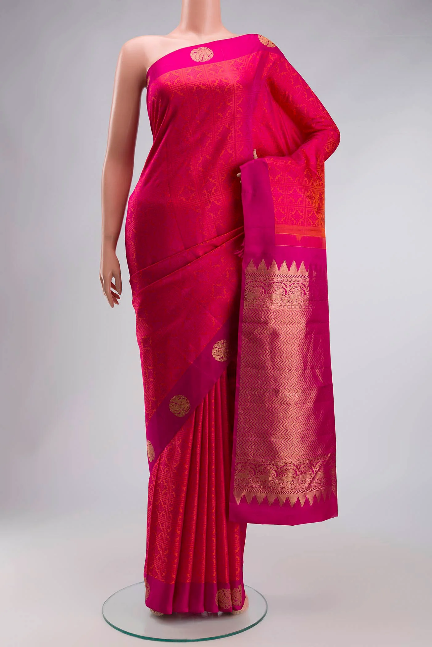 Multi Color Kanjivaram Silk Saree