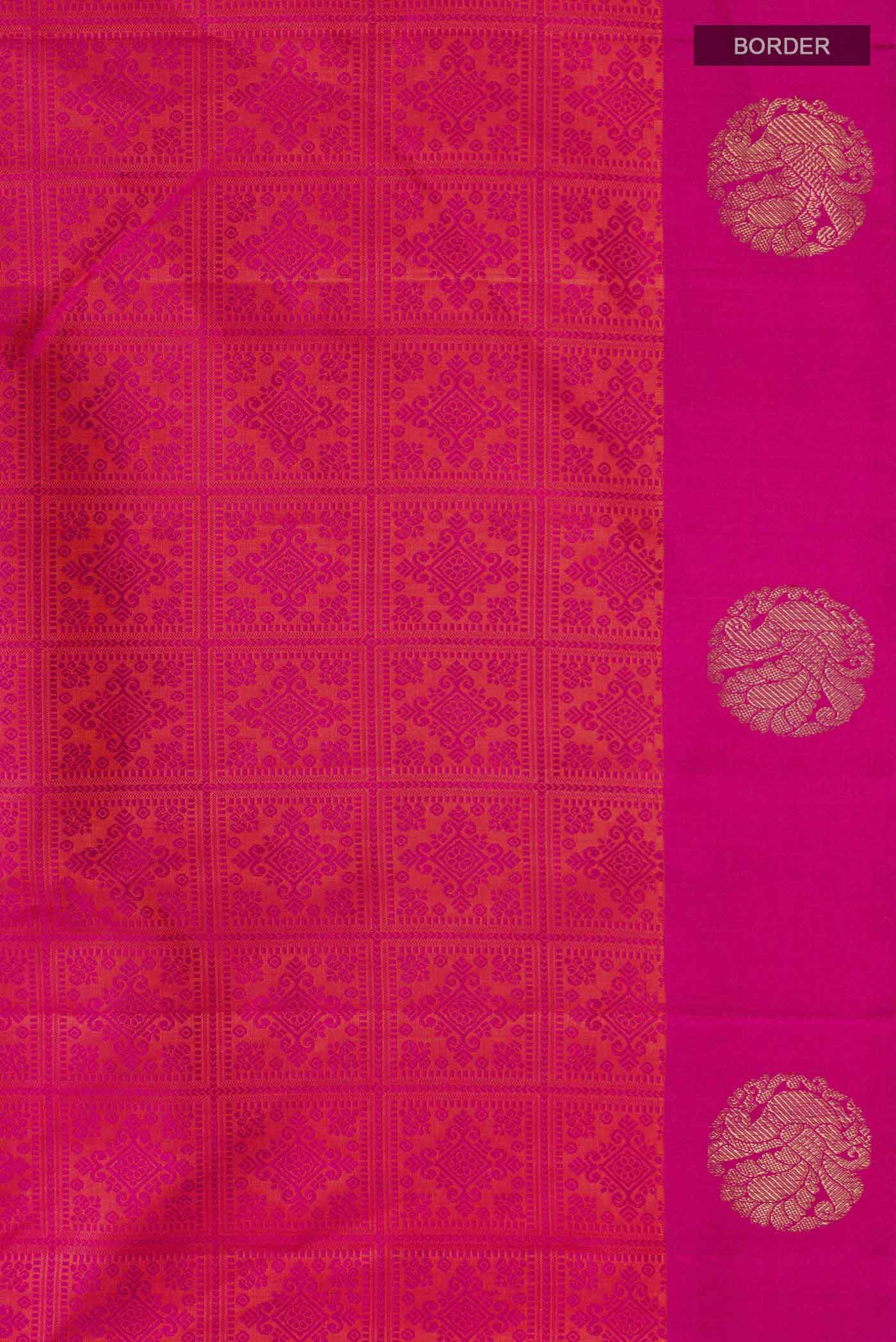 Multi Color Kanjivaram Silk Saree - Image 3