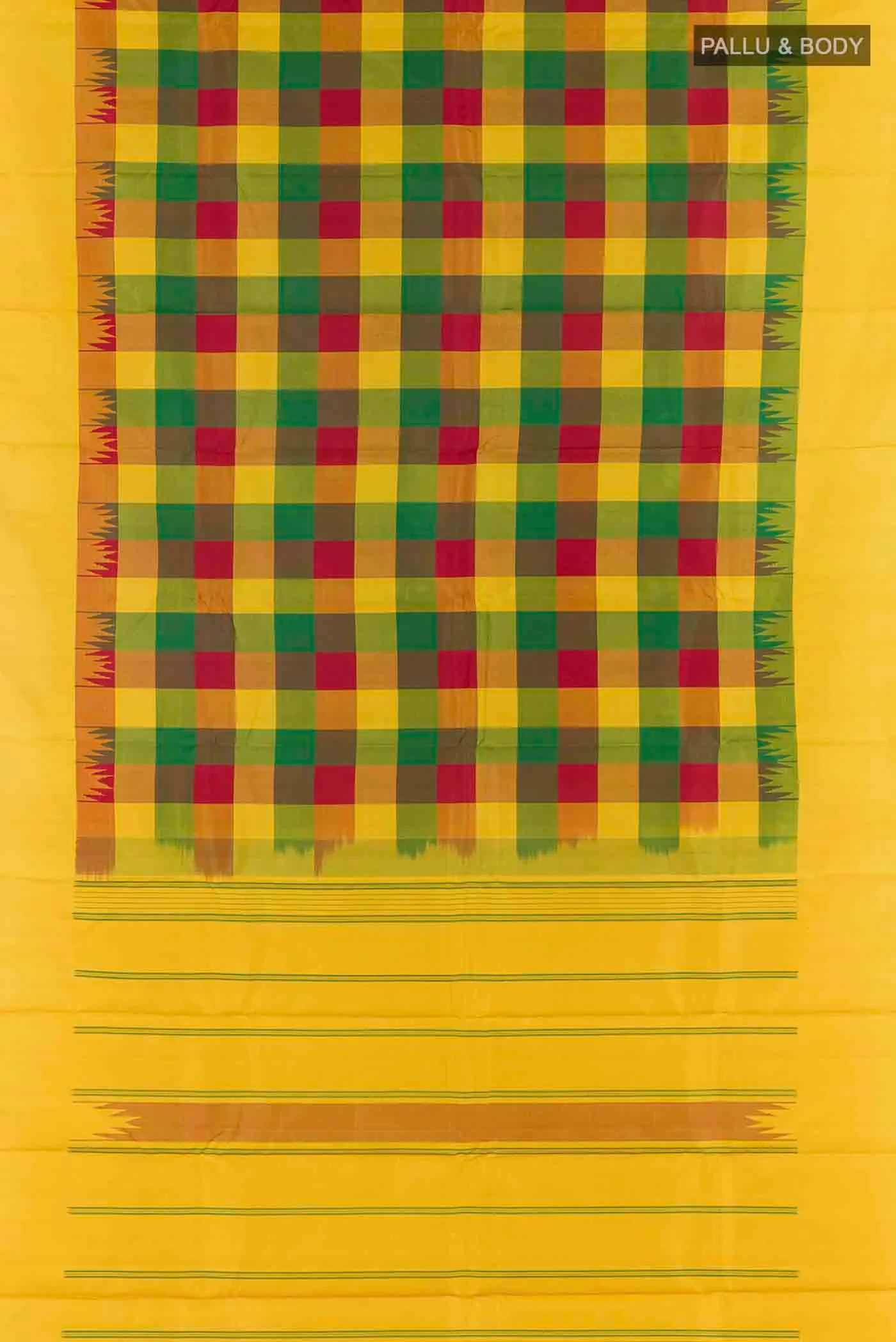 Multi Color Kanchipuram Silk Saree - Image 6