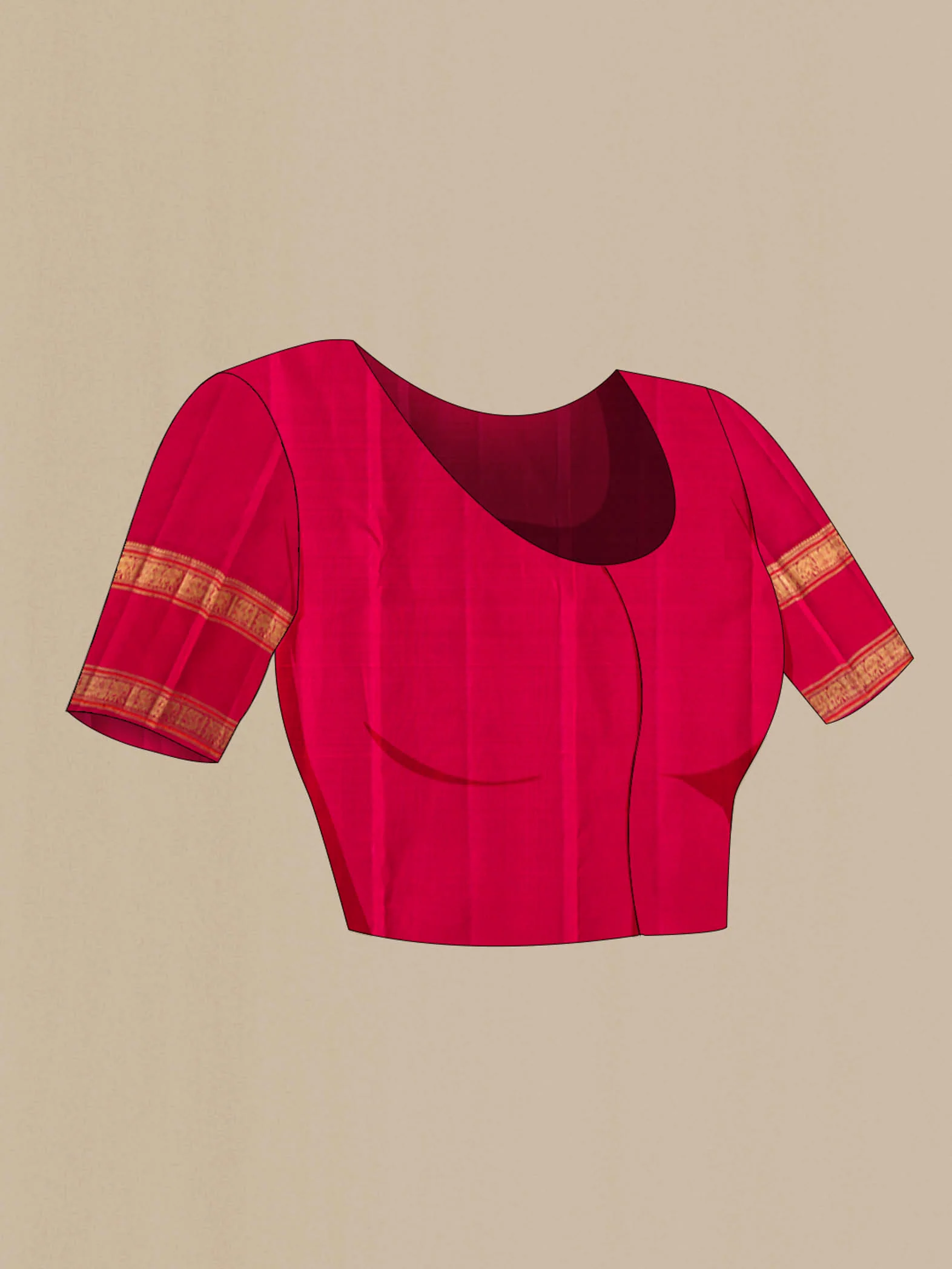Multi Color Kanjivaram Silk Saree - Image 5