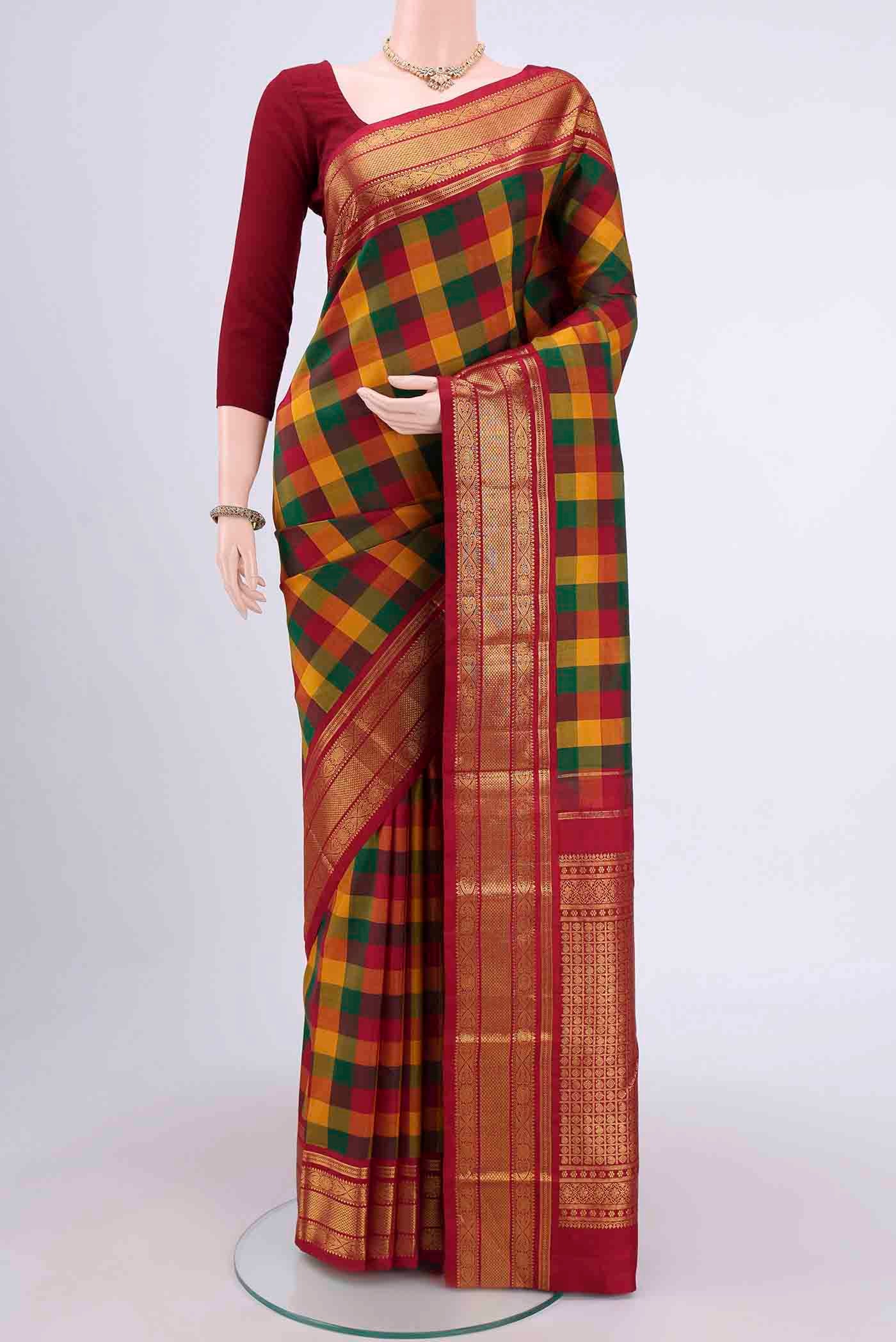 Multi Color Kanjivaram Saree