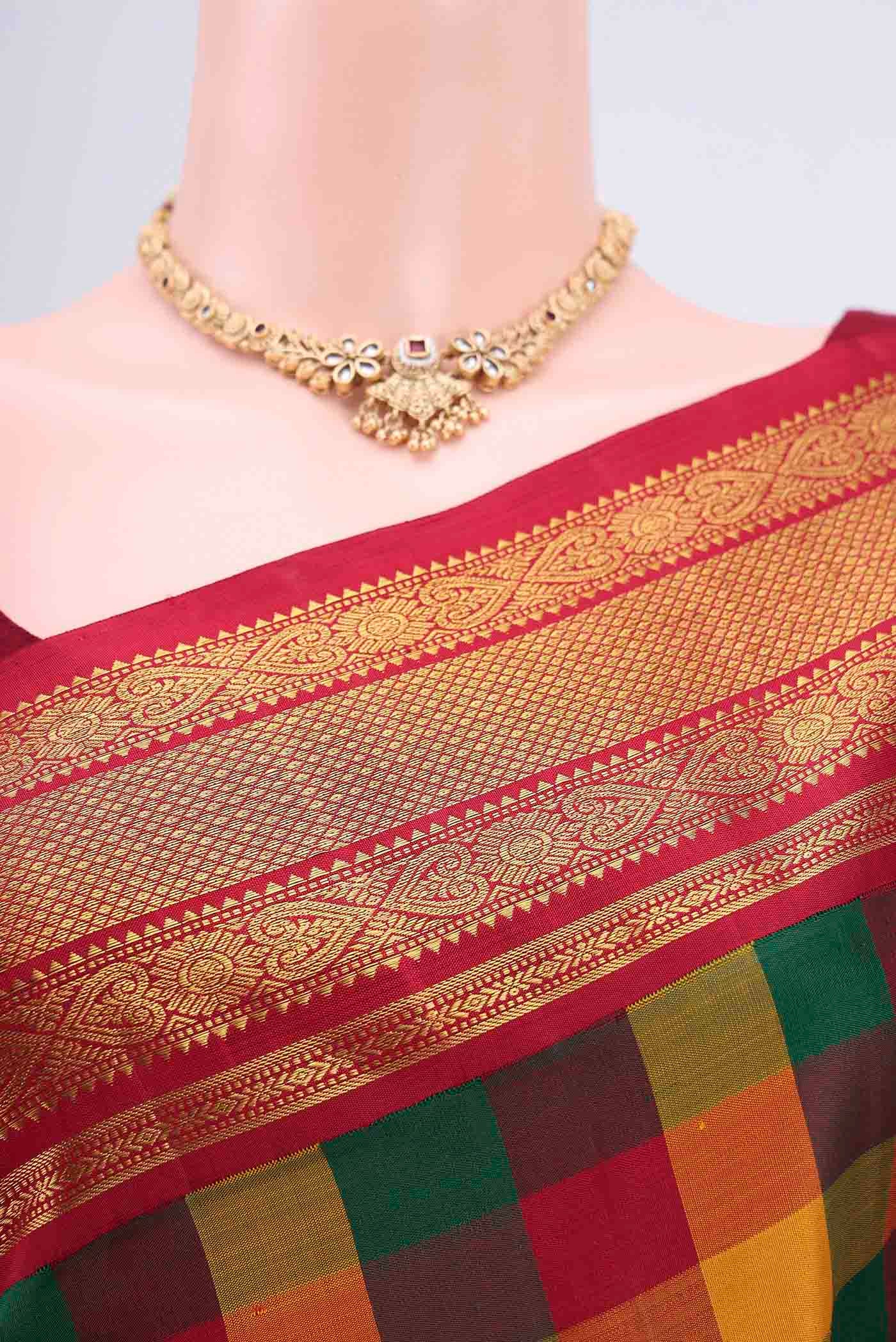 Multi Color Kanjivaram Saree - Image 2
