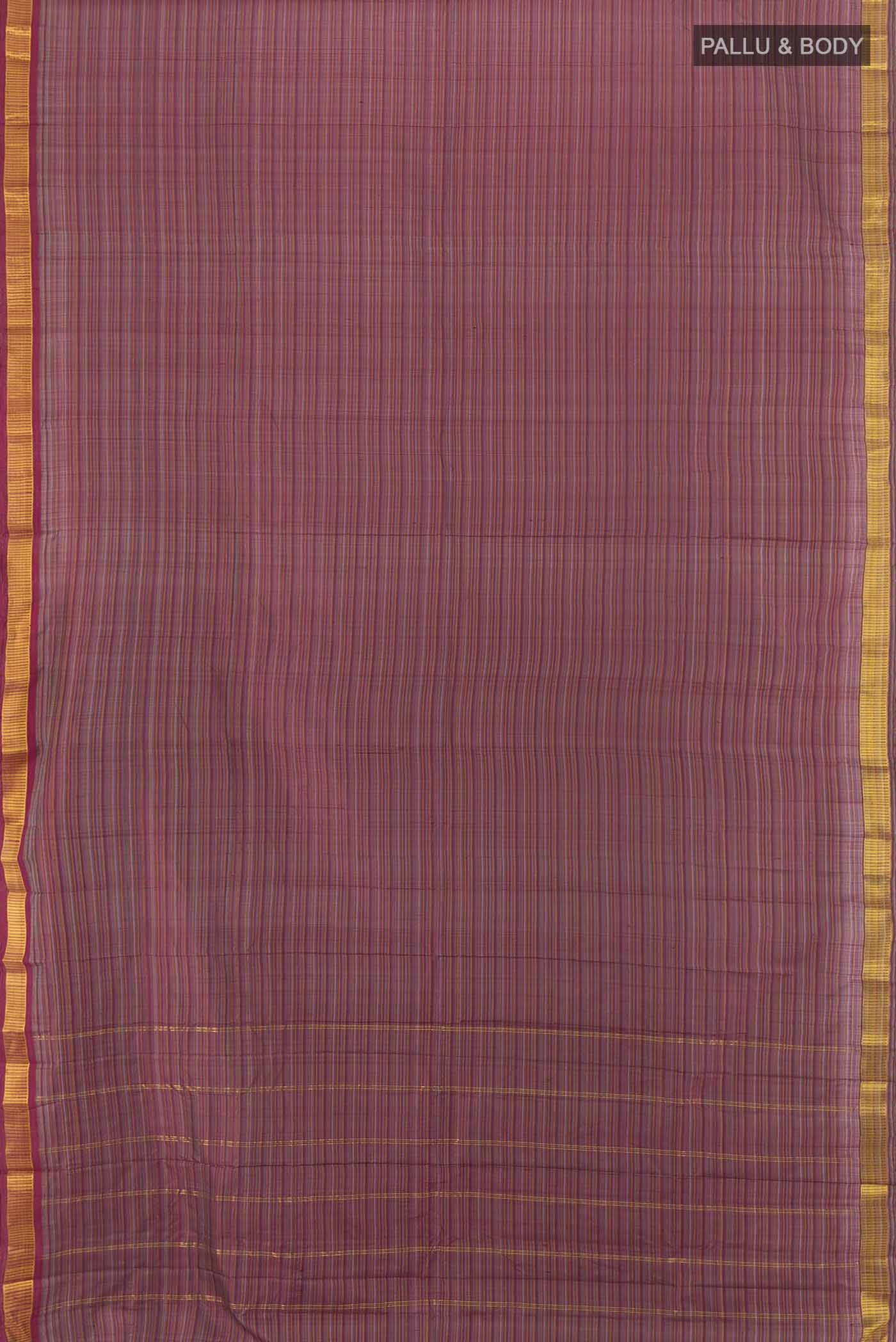 Maroon Kanjivaram Silk Saree - Image 5