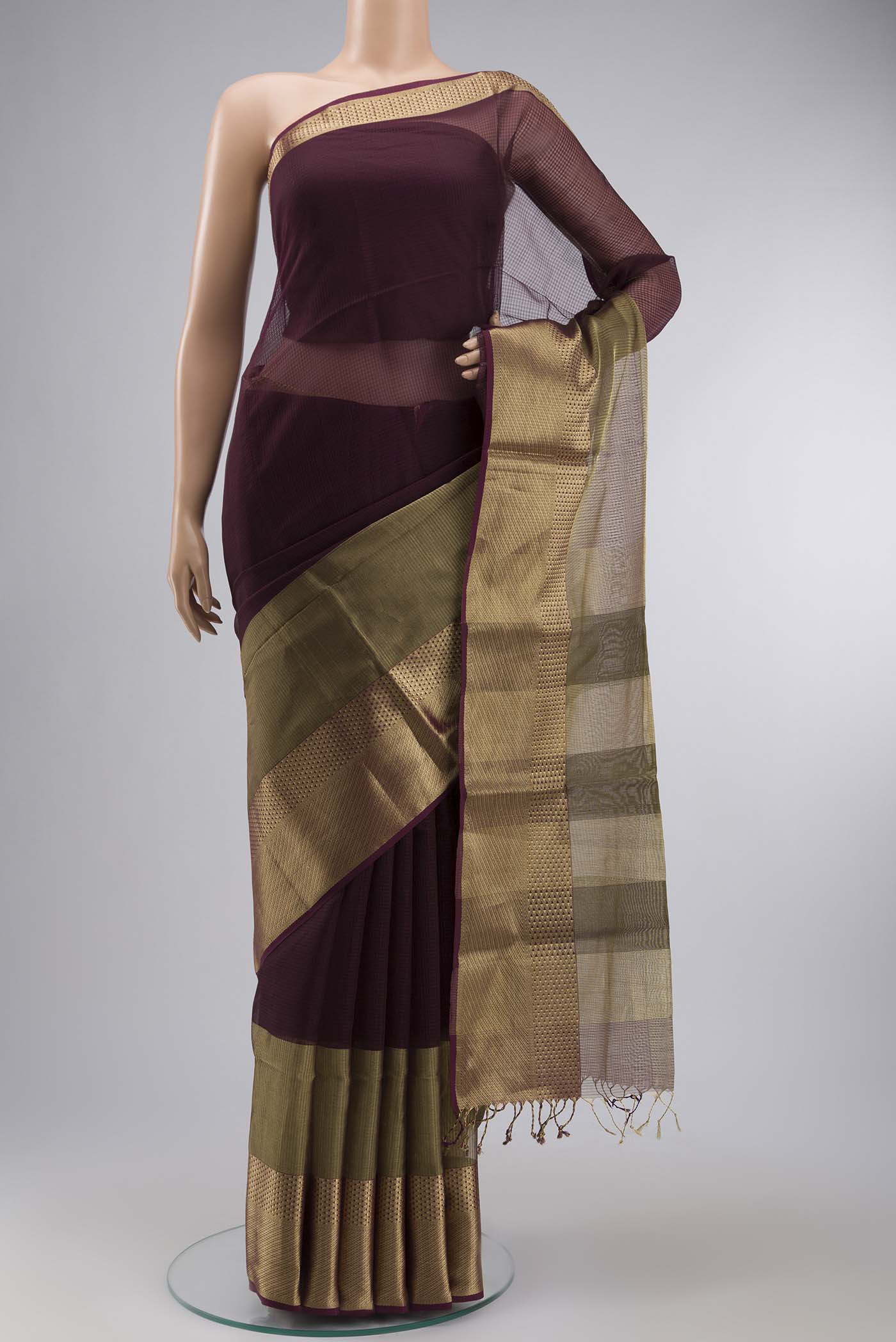 Multi Color Maheshwari Silk Cotton Saree