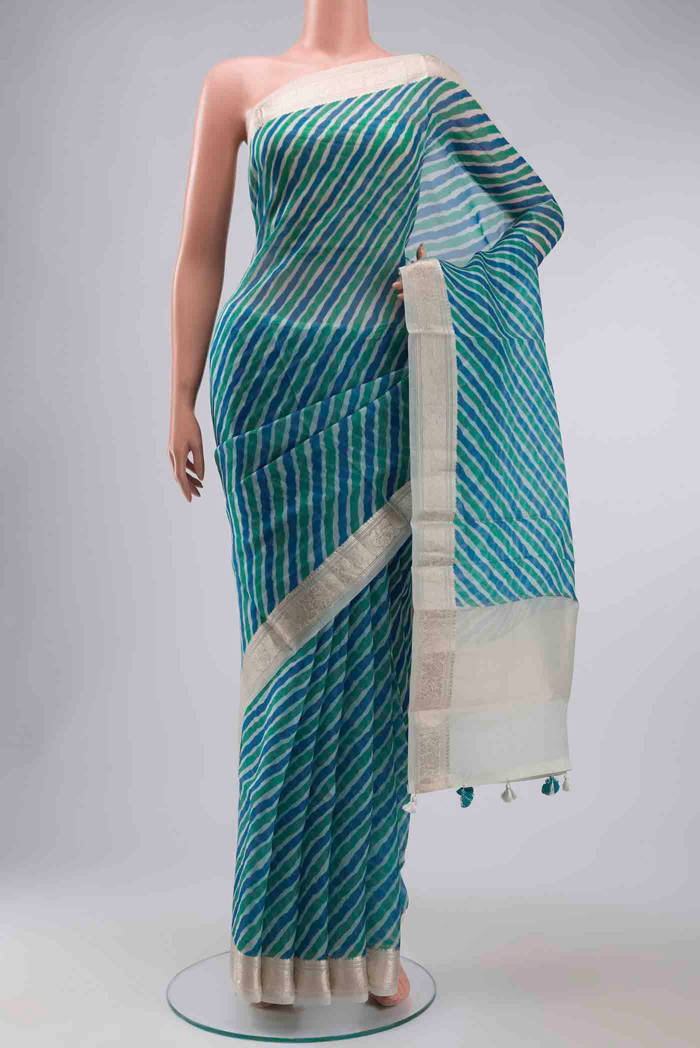 Multi Color Organza Silk Saree