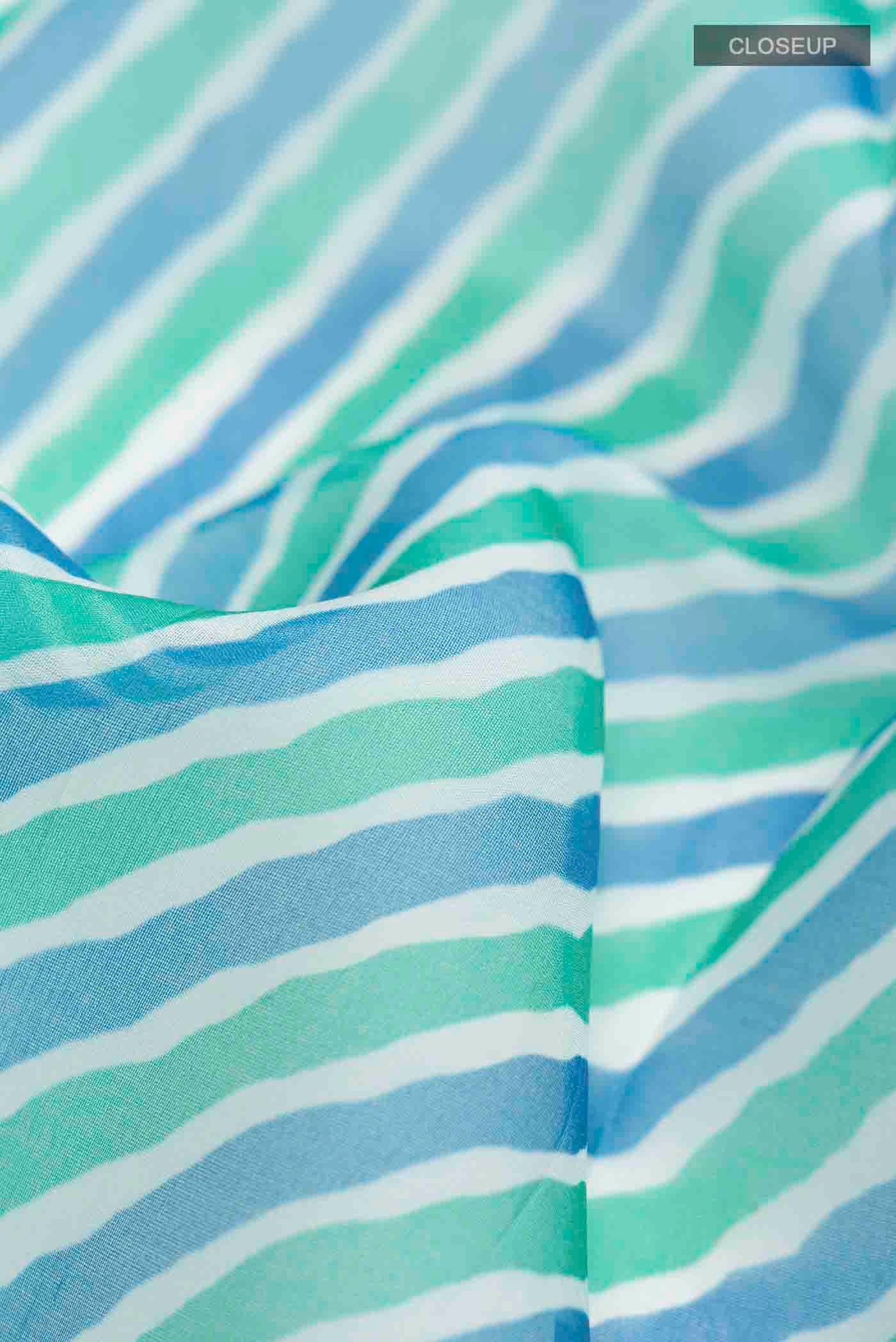 Multi Color Organza Silk Saree - Image 2