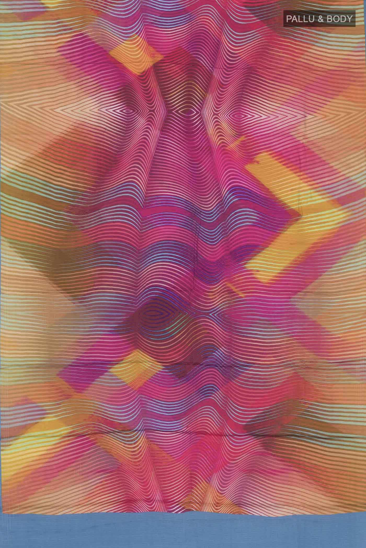 Multi Color Satin Silk Saree - Image 6