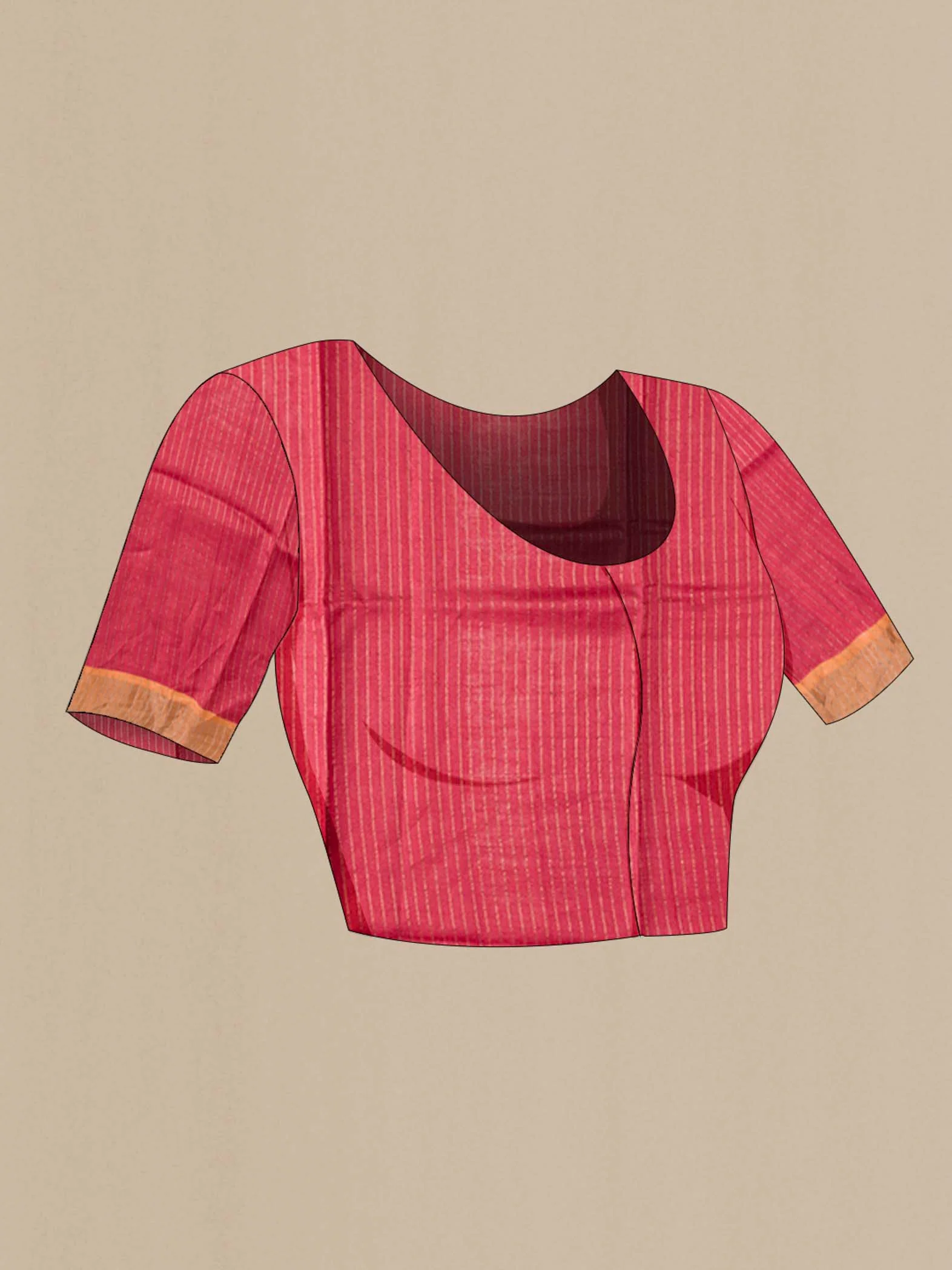 Multi Color Tussar Silk Saree - Image 4
