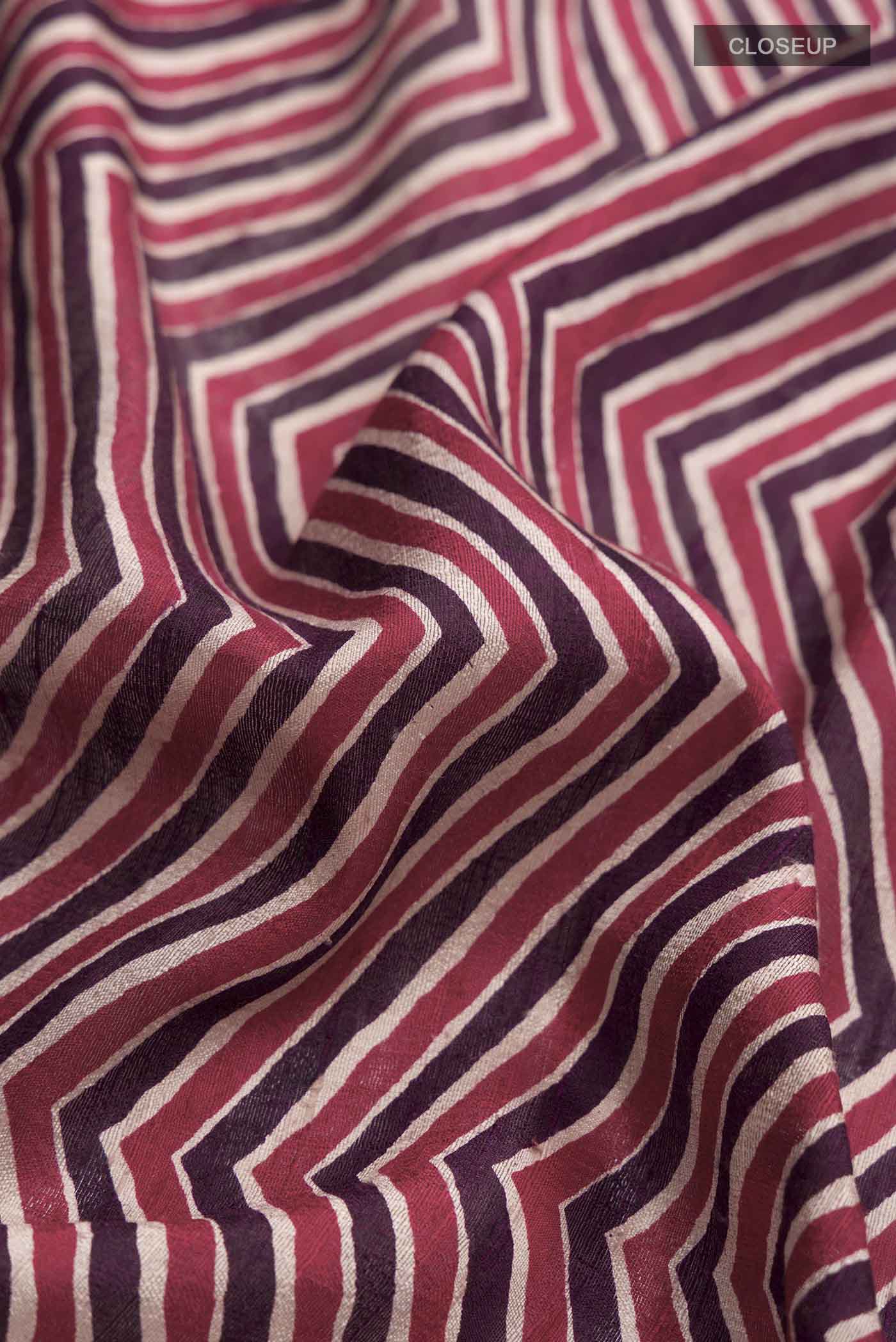 Multi Color Tussar Silk Saree - Image 2