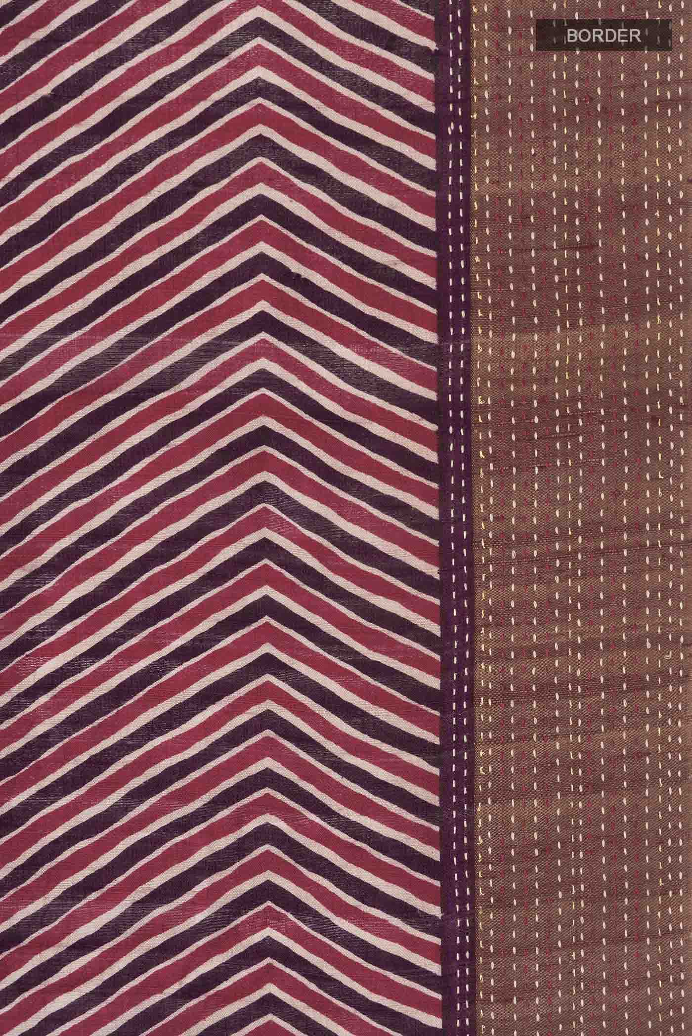 Multi Color Tussar Silk Saree - Image 3
