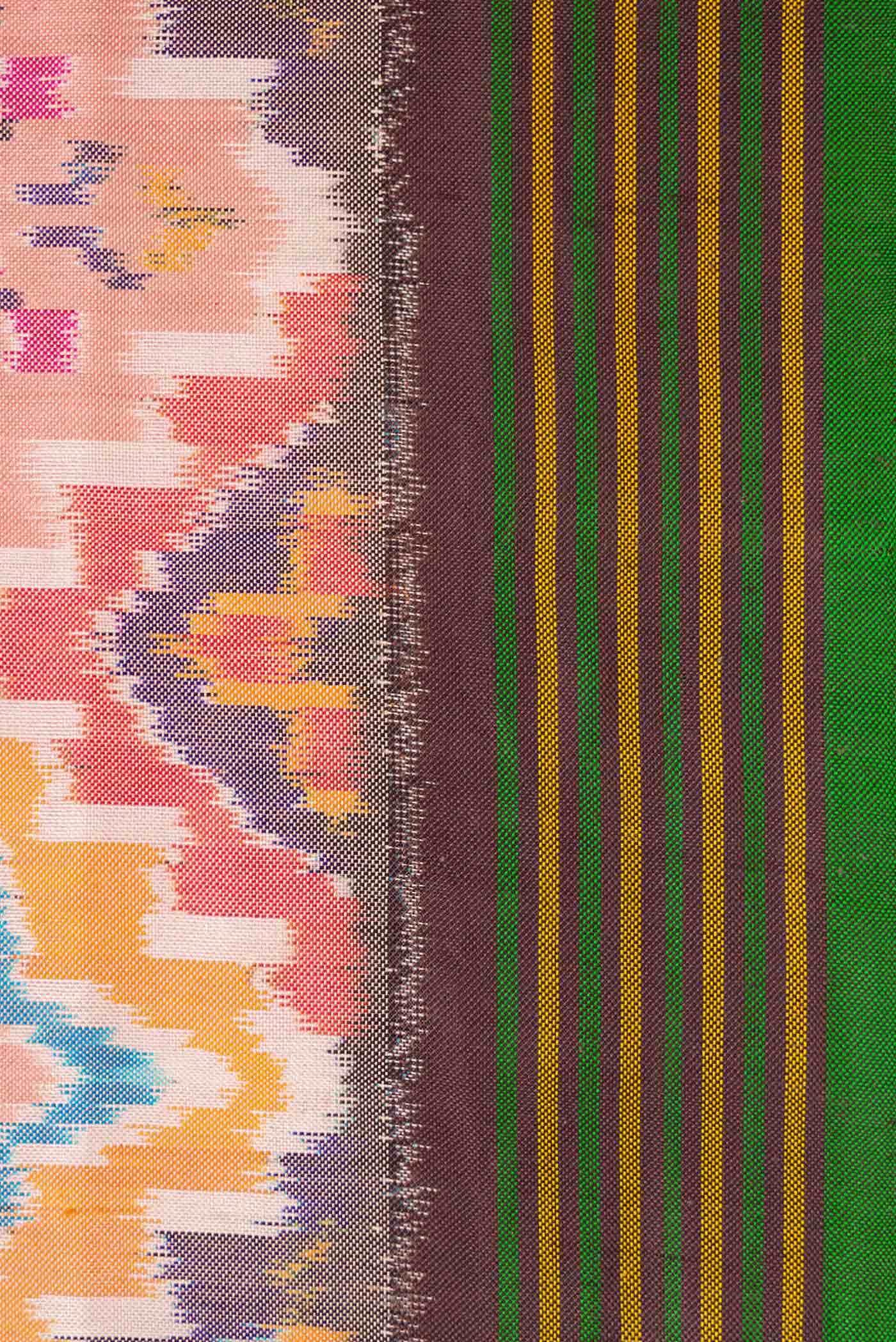 Multi Double Ikat Saree - Image 11