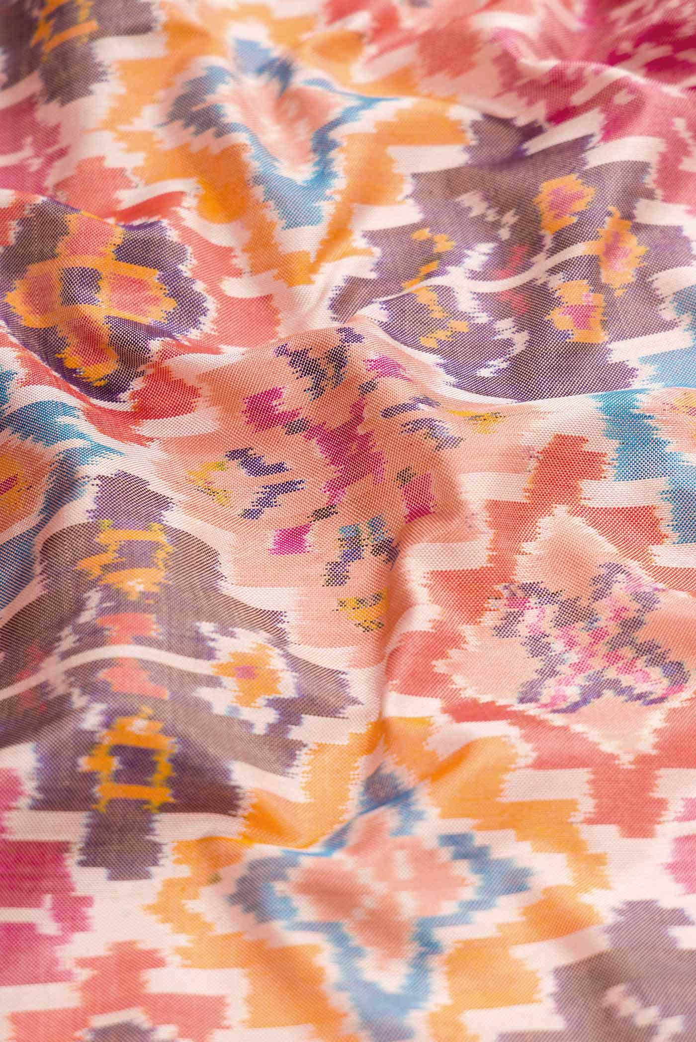 Multi Double Ikat Saree - Image 9