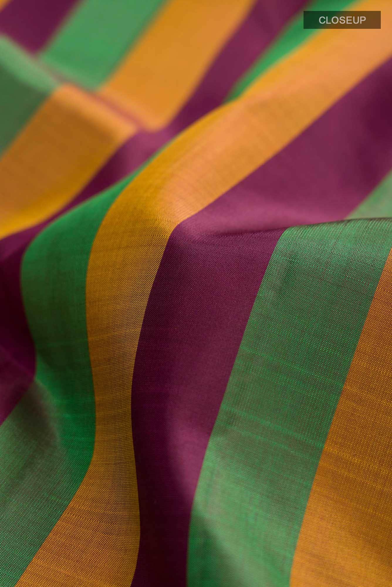 Multi Kanchipuram Silk Saree - Image 3