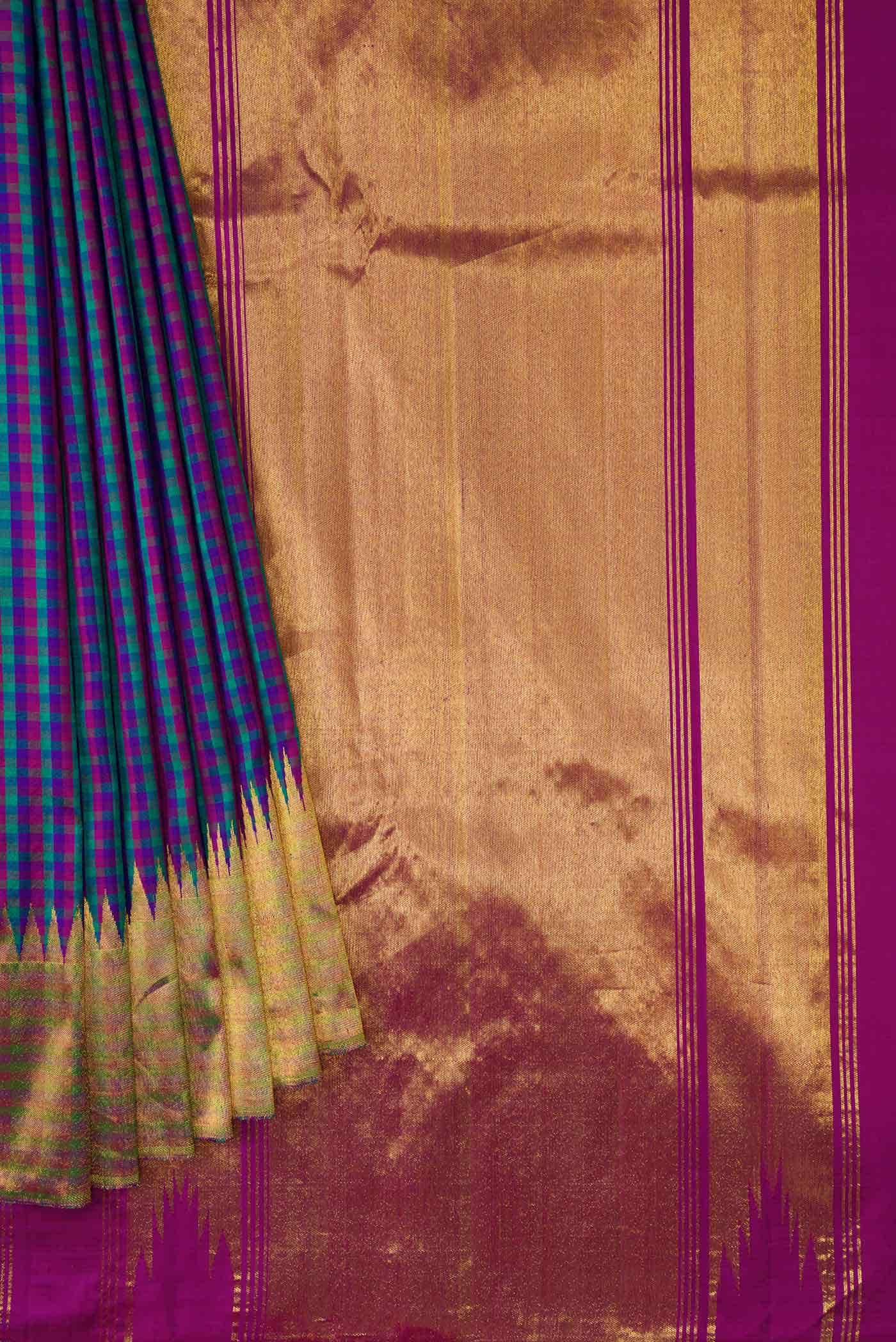 Multi Kanjivaram Silk Saree - Image 2