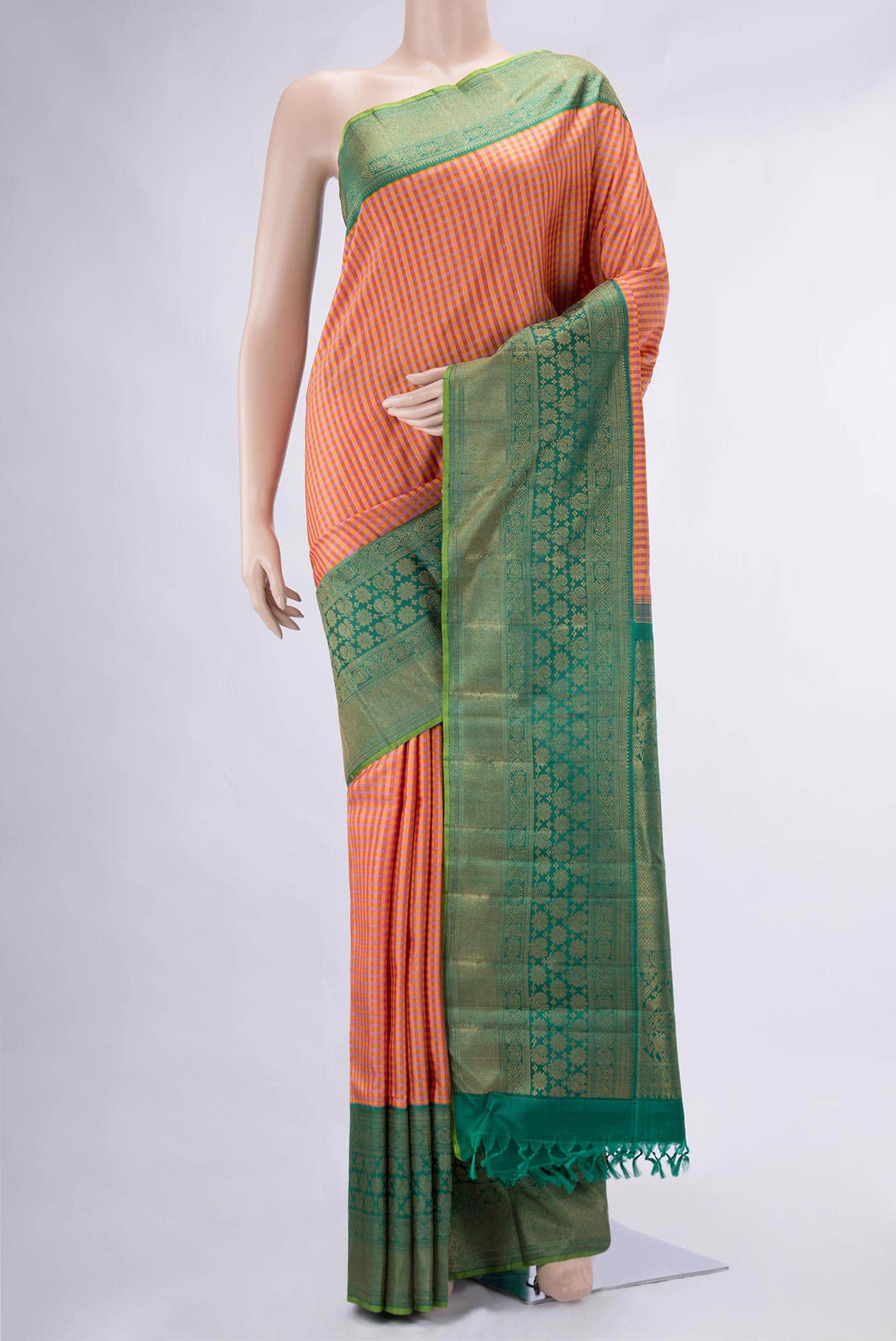 Pure Silk Pure Zari Multi Kanjivaram Saree
