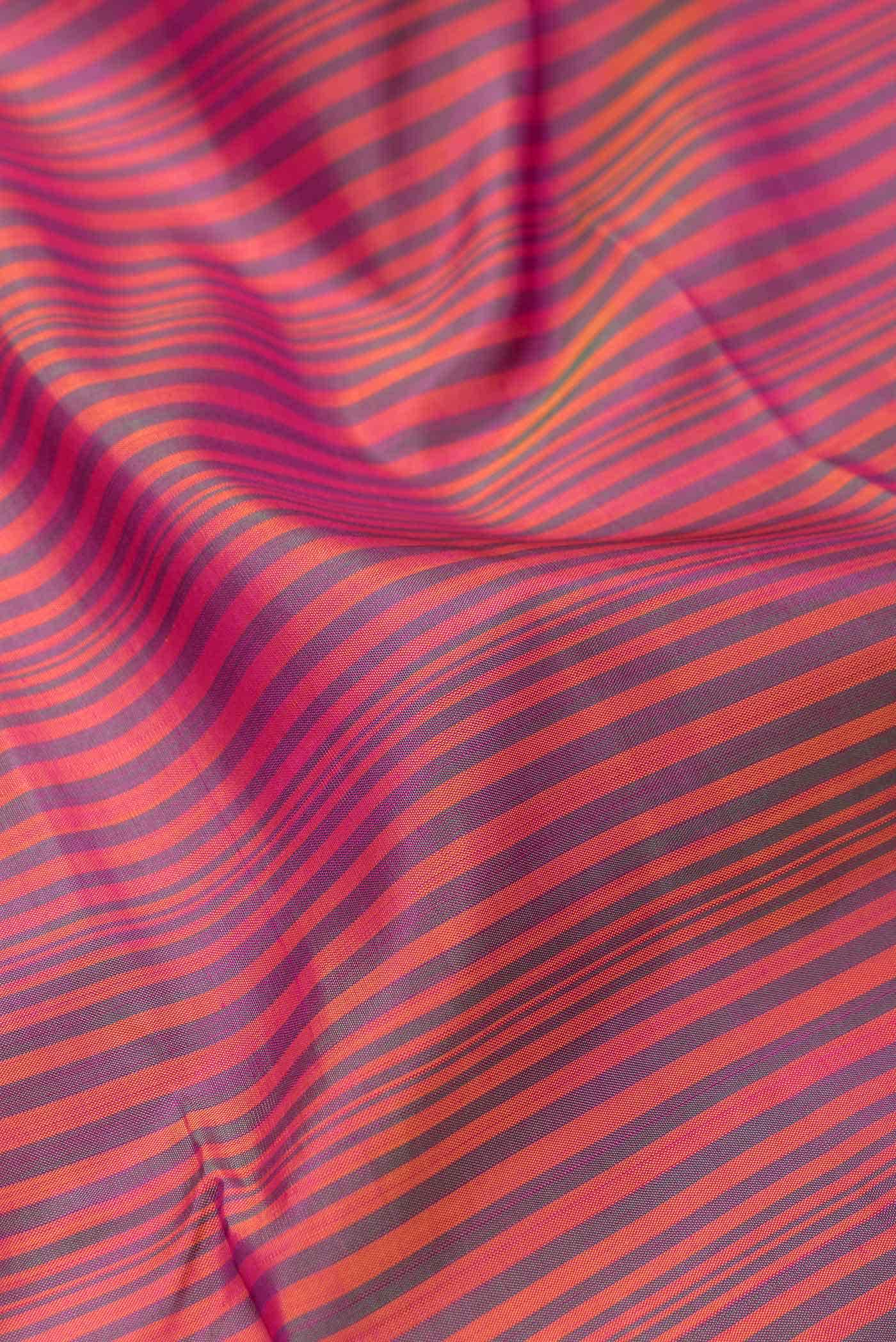 Pure Silk Pure Zari Multi Kanjivaram Saree - Image 3