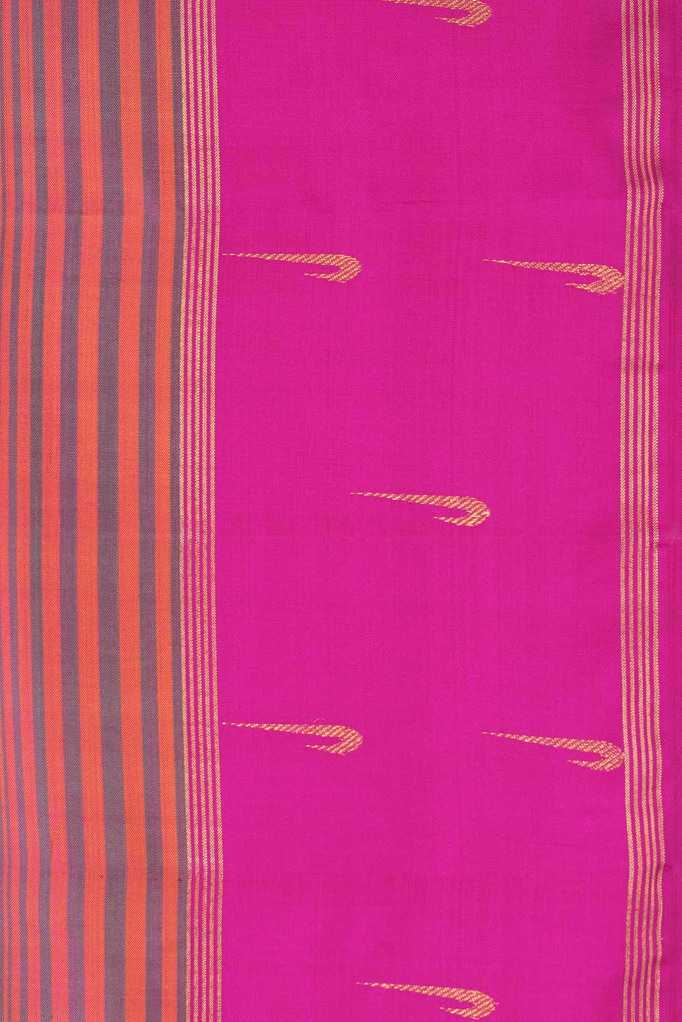 Pure Silk Pure Zari Multi Kanjivaram Saree - Image 5