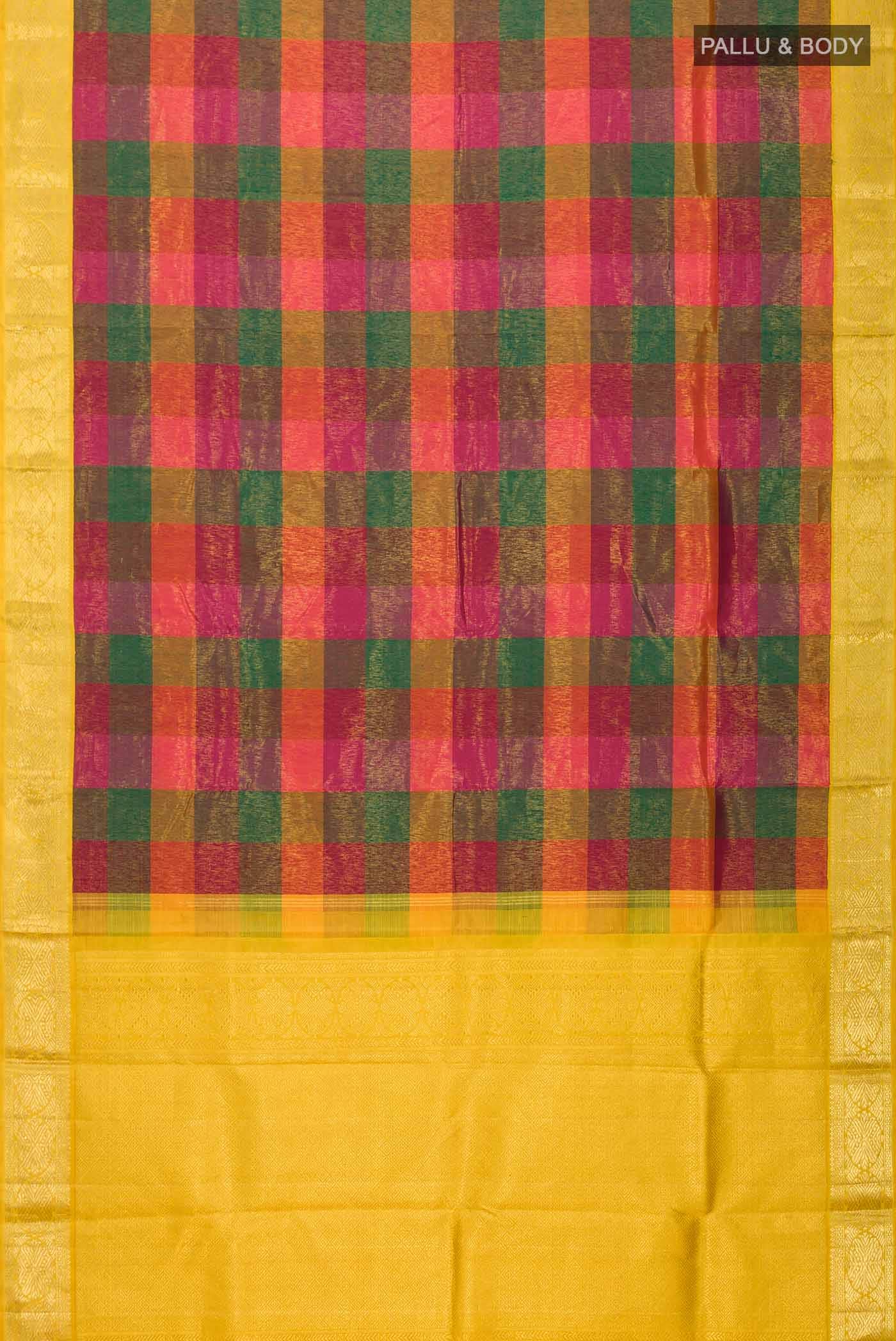 Multi Kanjivaram Silk Saree - Image 4