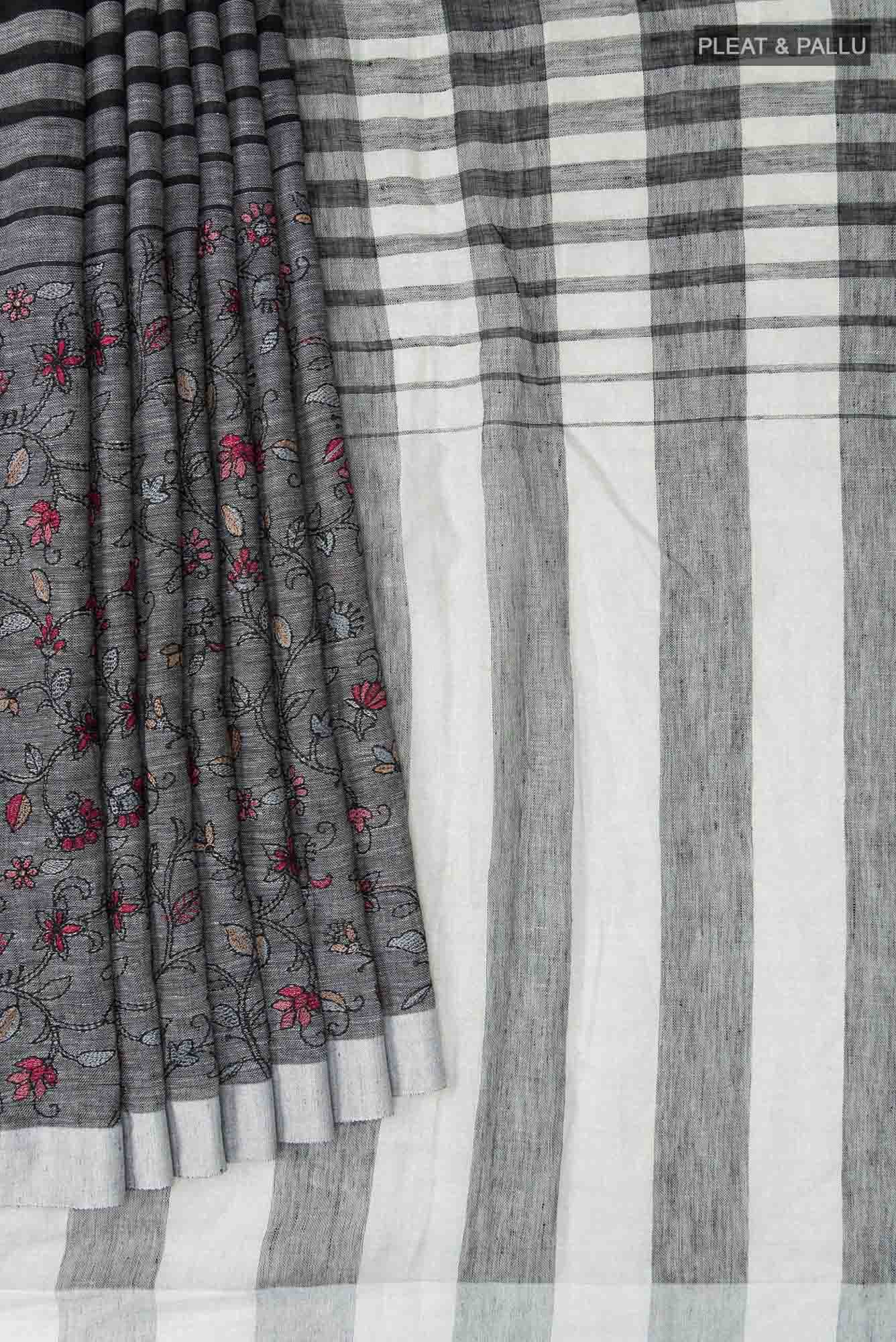 Multi Linen Saree - Image 2