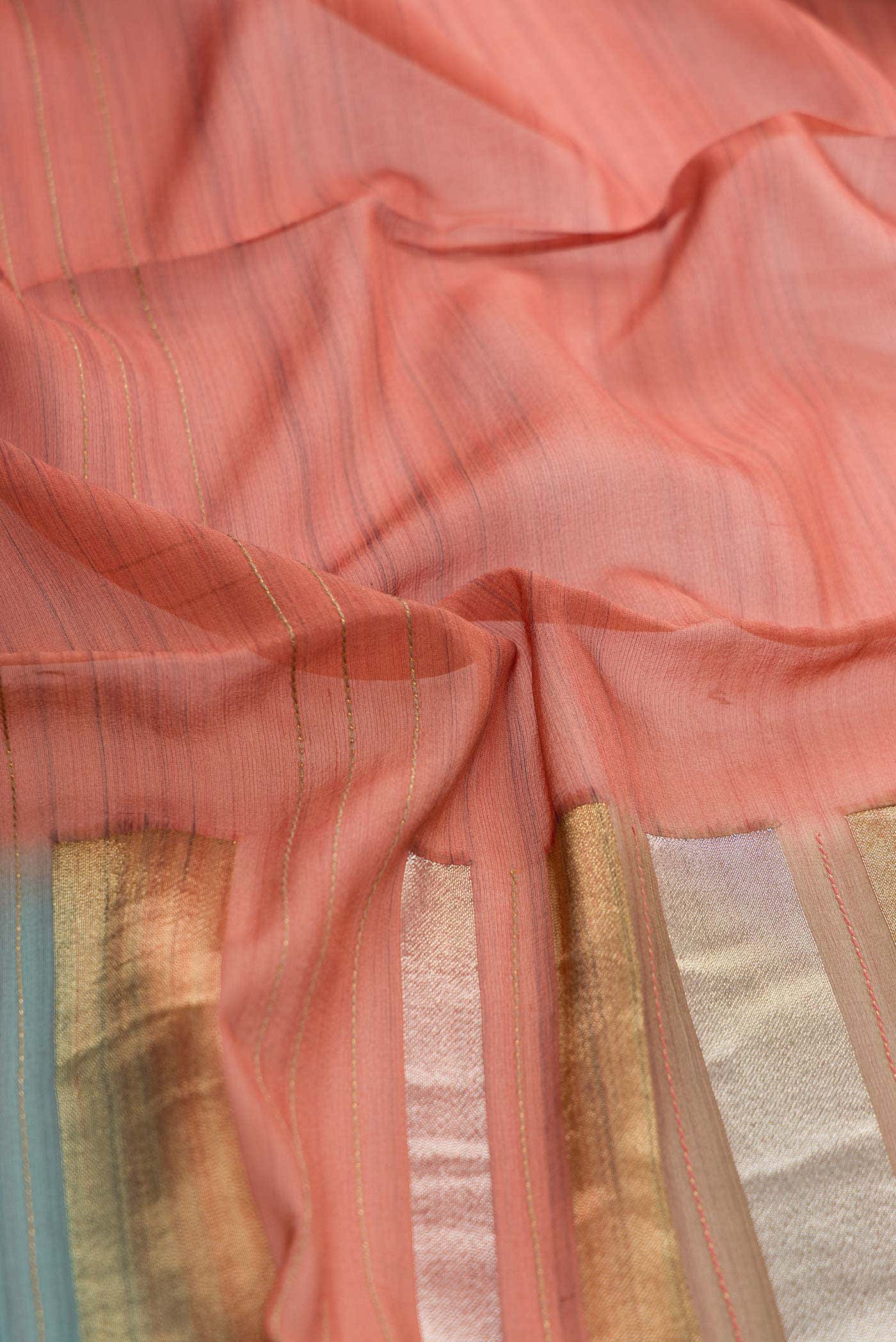 Multi Mysore Georgette Saree - Image 3