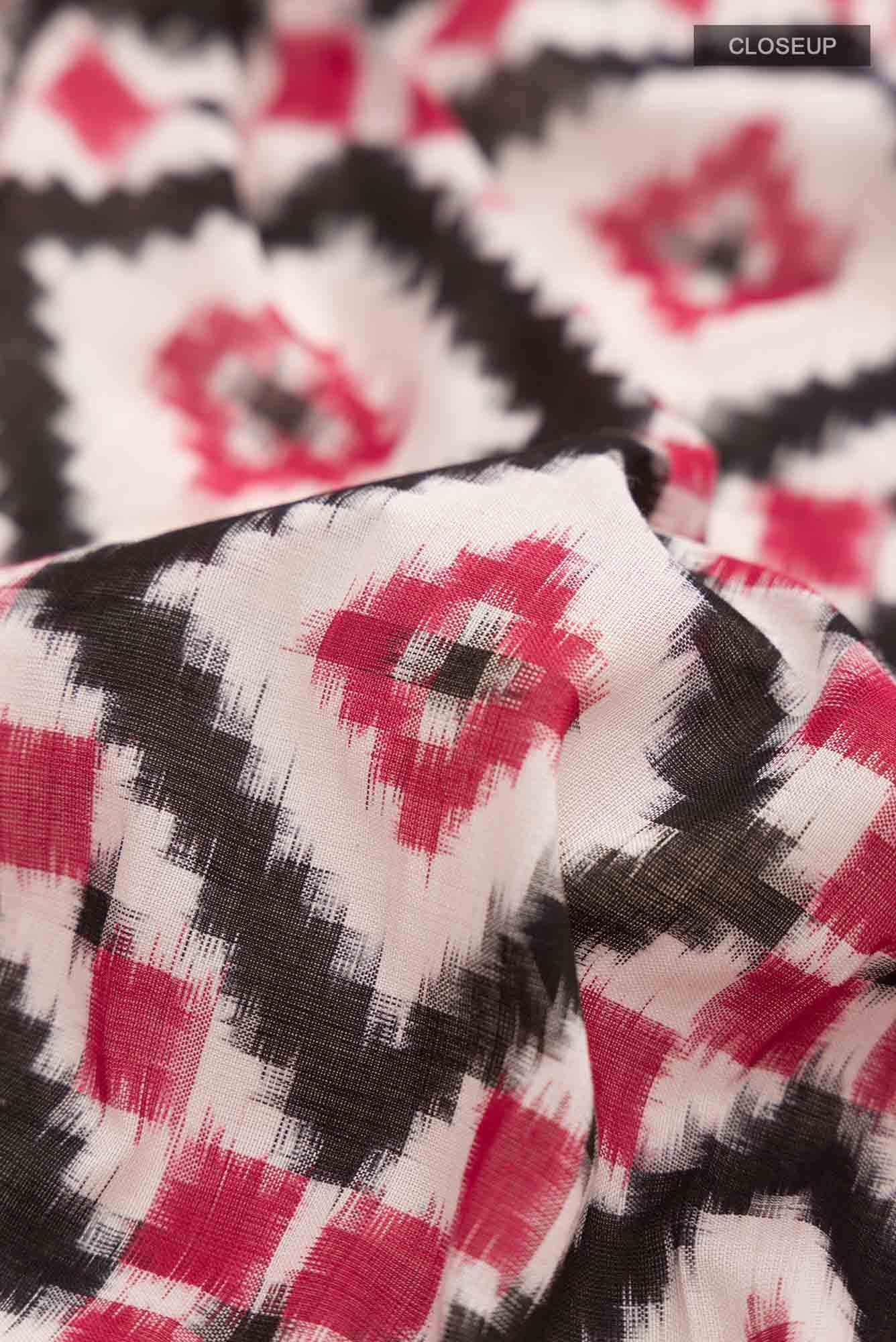 Multi Pochampally Cotton Saree - Image 2
