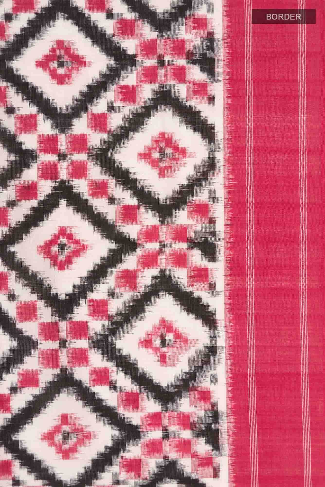 Multi Pochampally Cotton Saree - Image 4