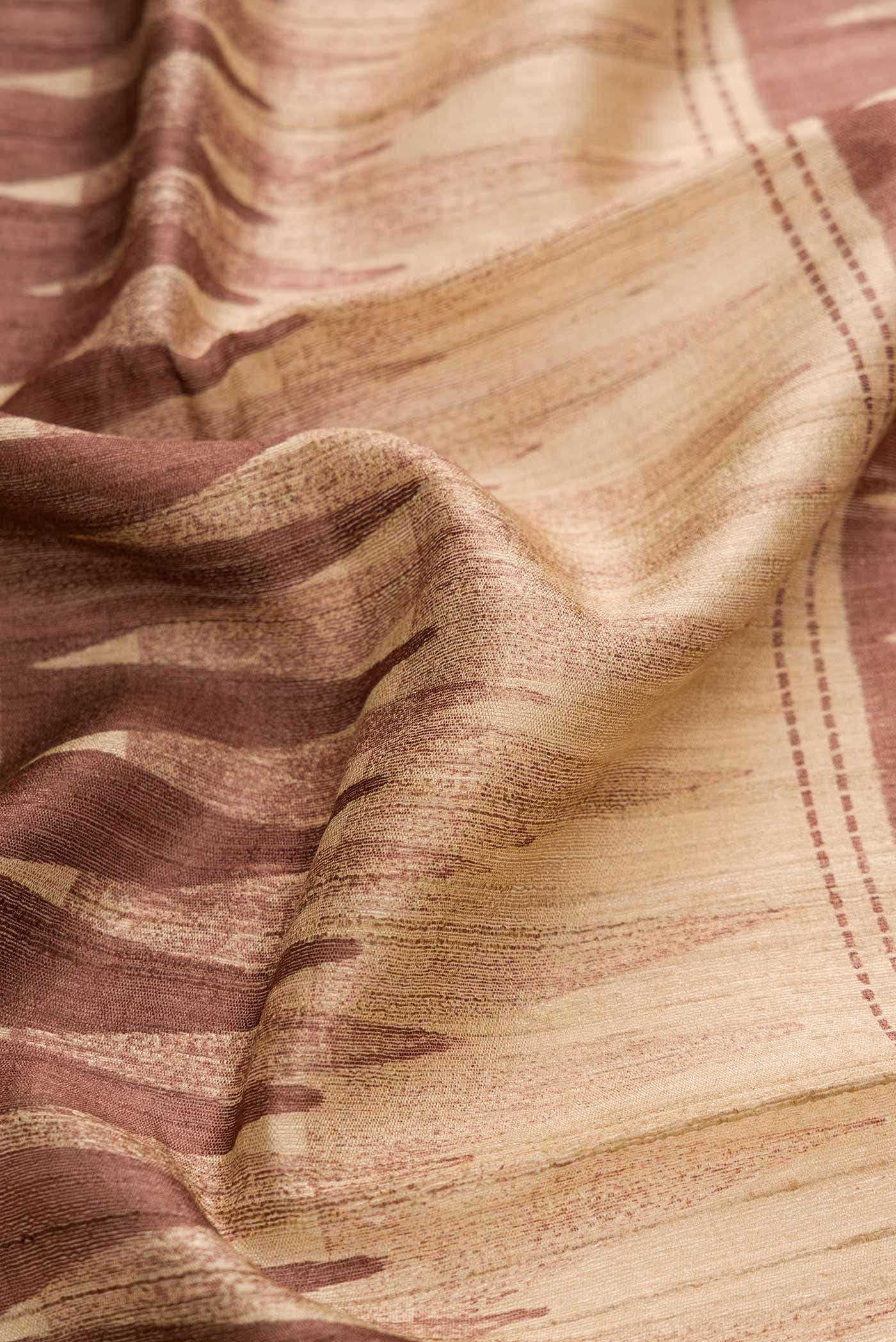 Multi Tussar Silk Saree - Image 2