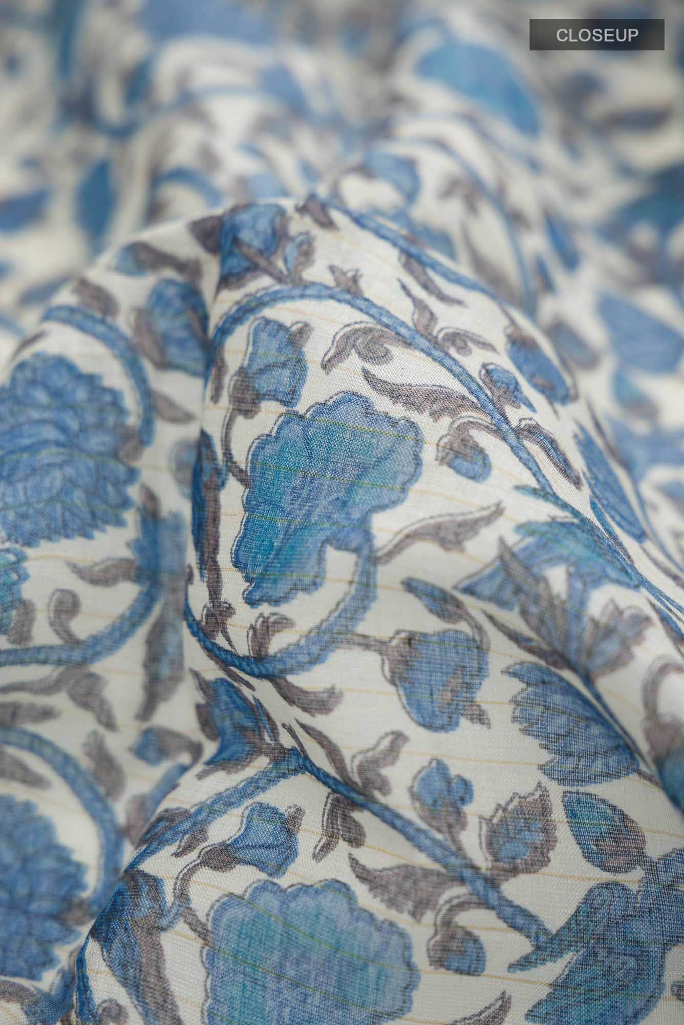 Multi Tussar Silk Saree - Image 2
