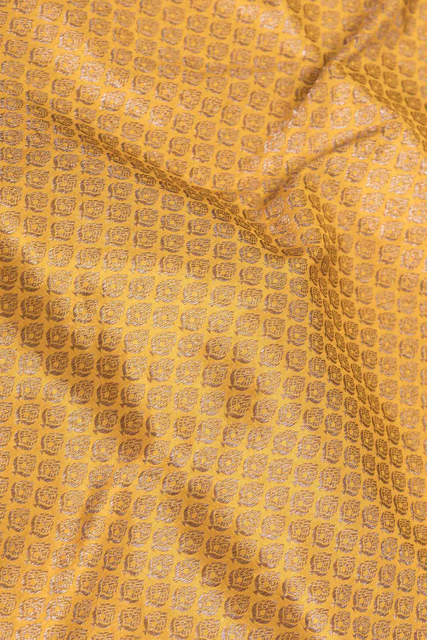 Mustard Dual Tone Banarasi Silk Saree - Image 2
