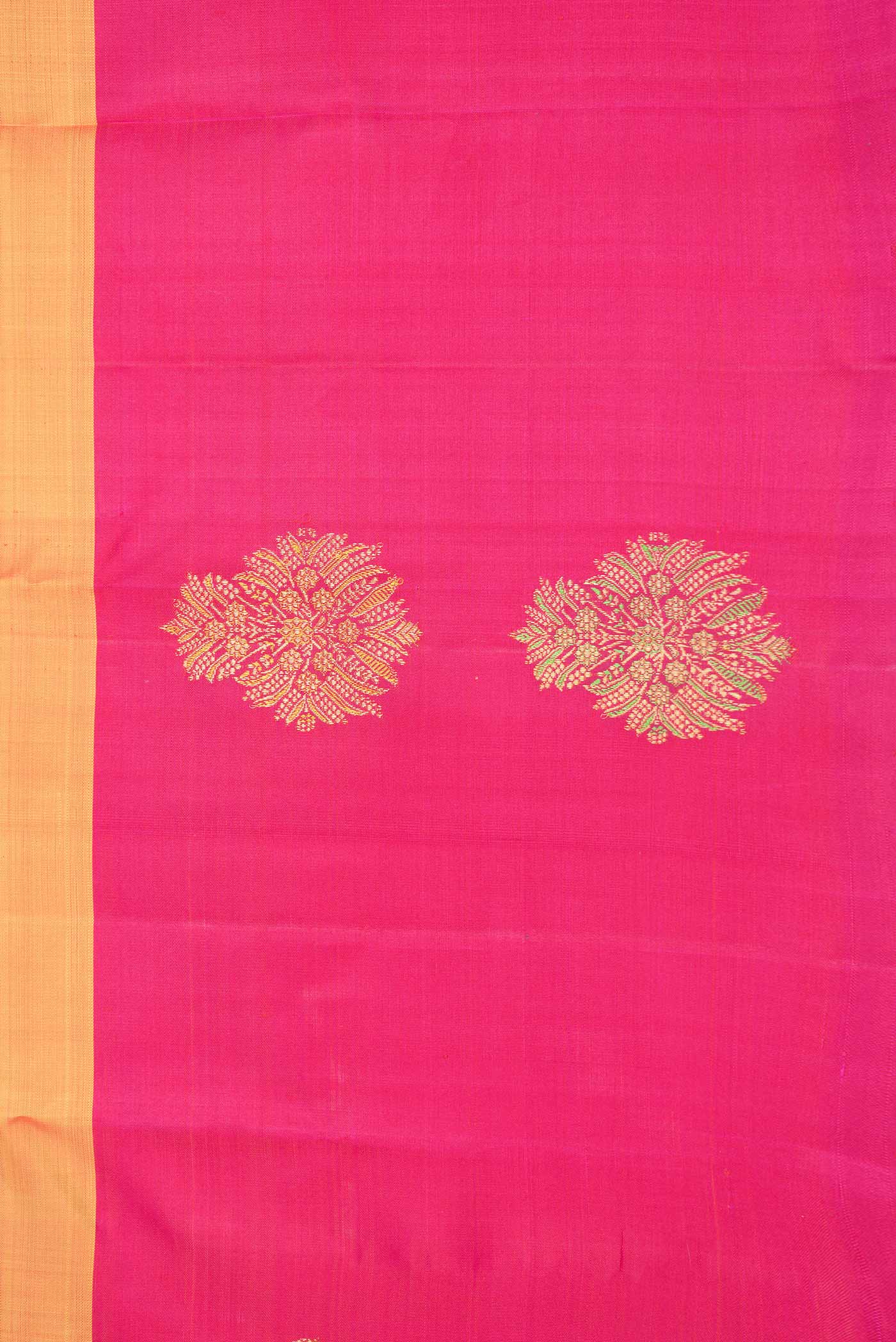 Mustard Dual Tone Kanjivaram Saree - Image 3
