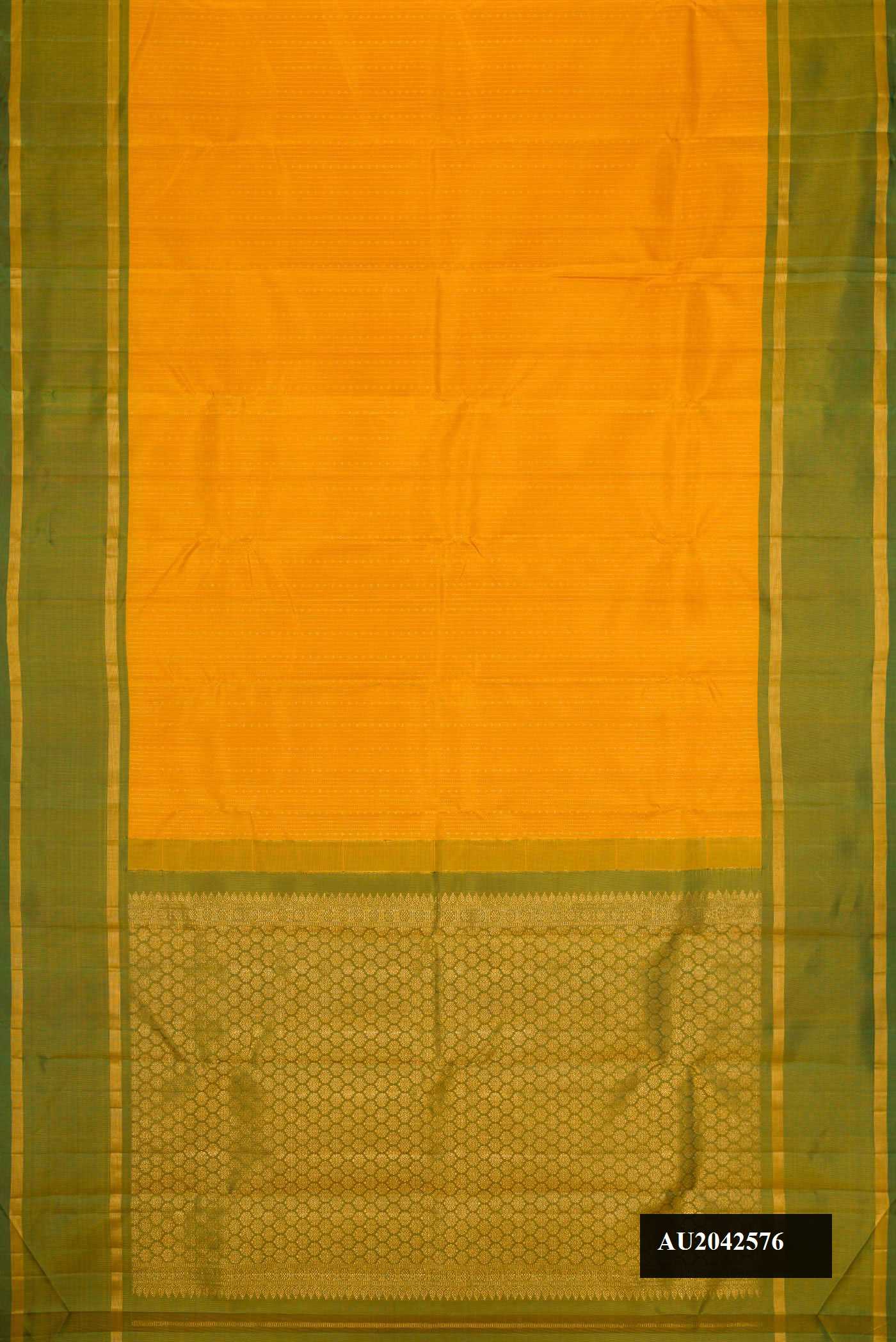 Mustard Dual Tone Kanchipuram Silk Saree