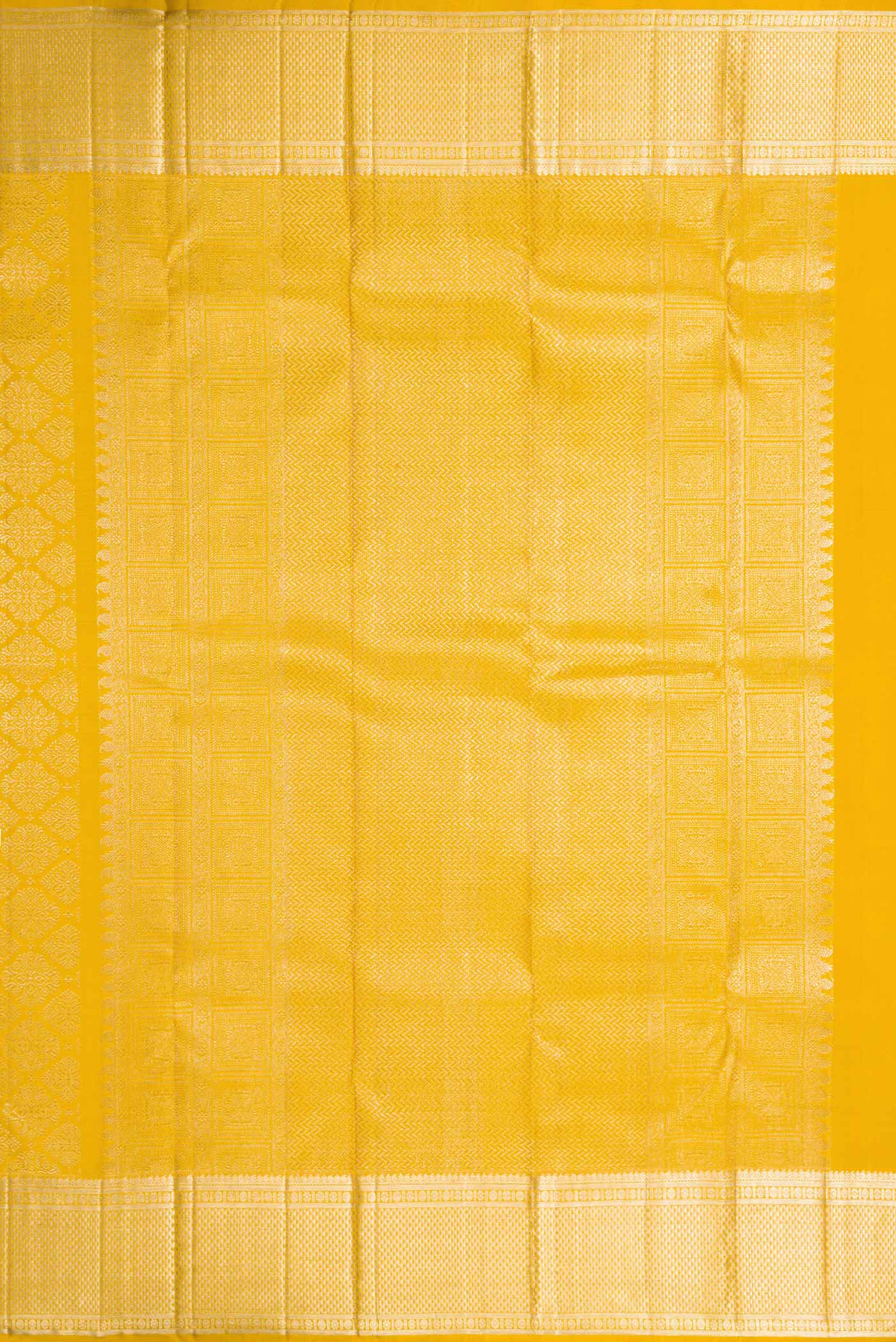 Mustard Dual Tone Kanchipuram Silk Saree - Image 7