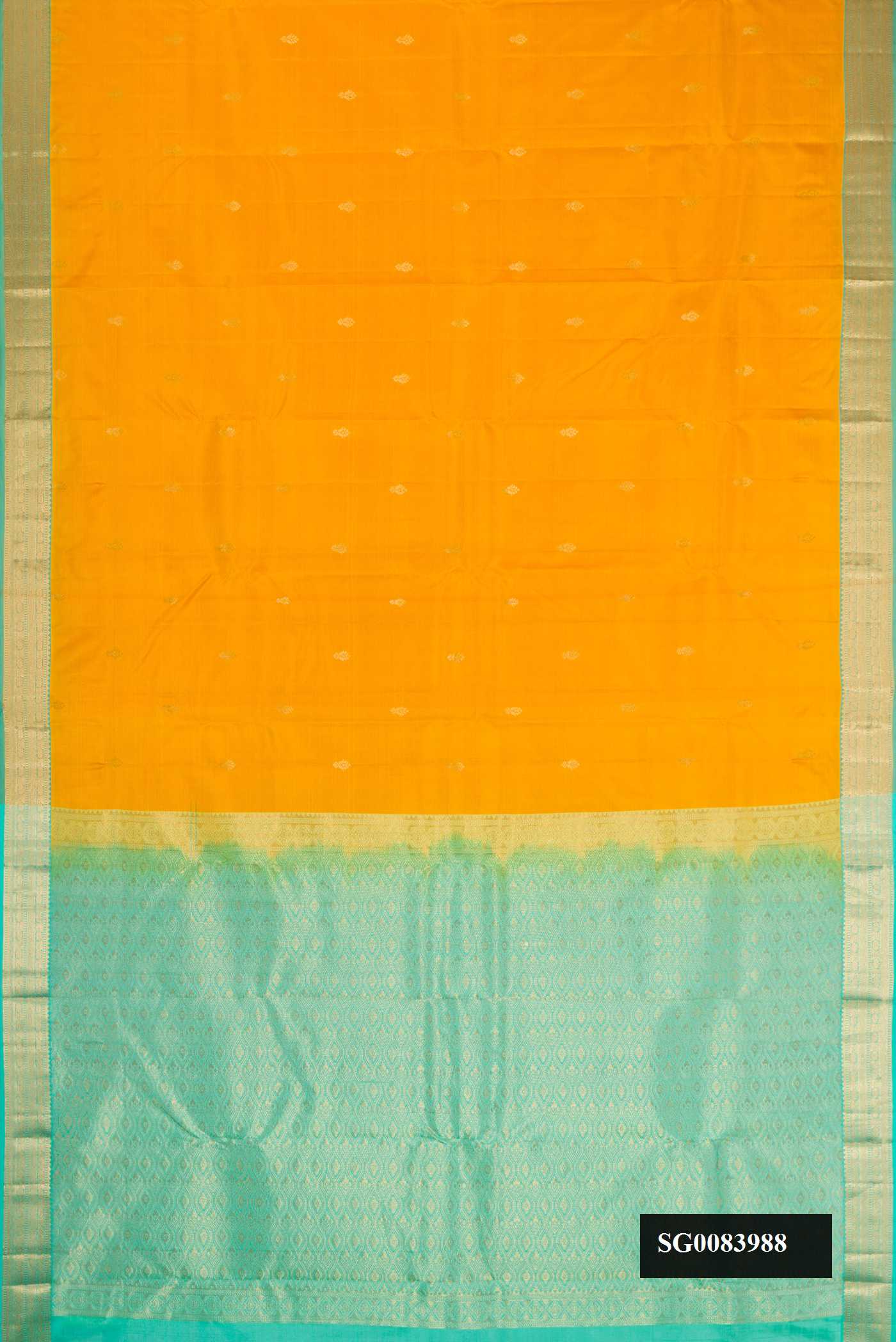Mustard Dual Tone Kanchipuram Silk Saree