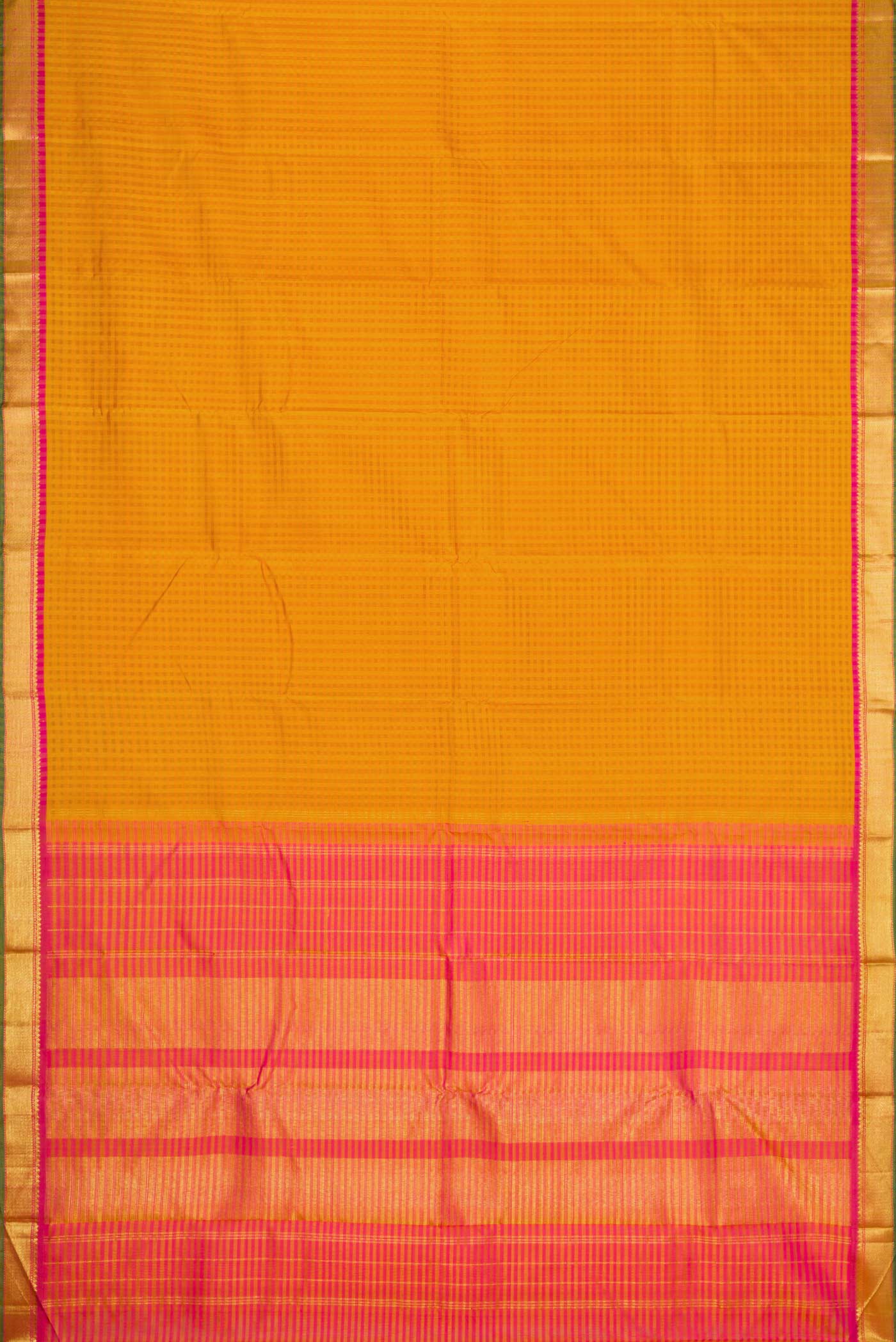 Mustard Dual Tone Kanchipuram Silk Saree - Image 6