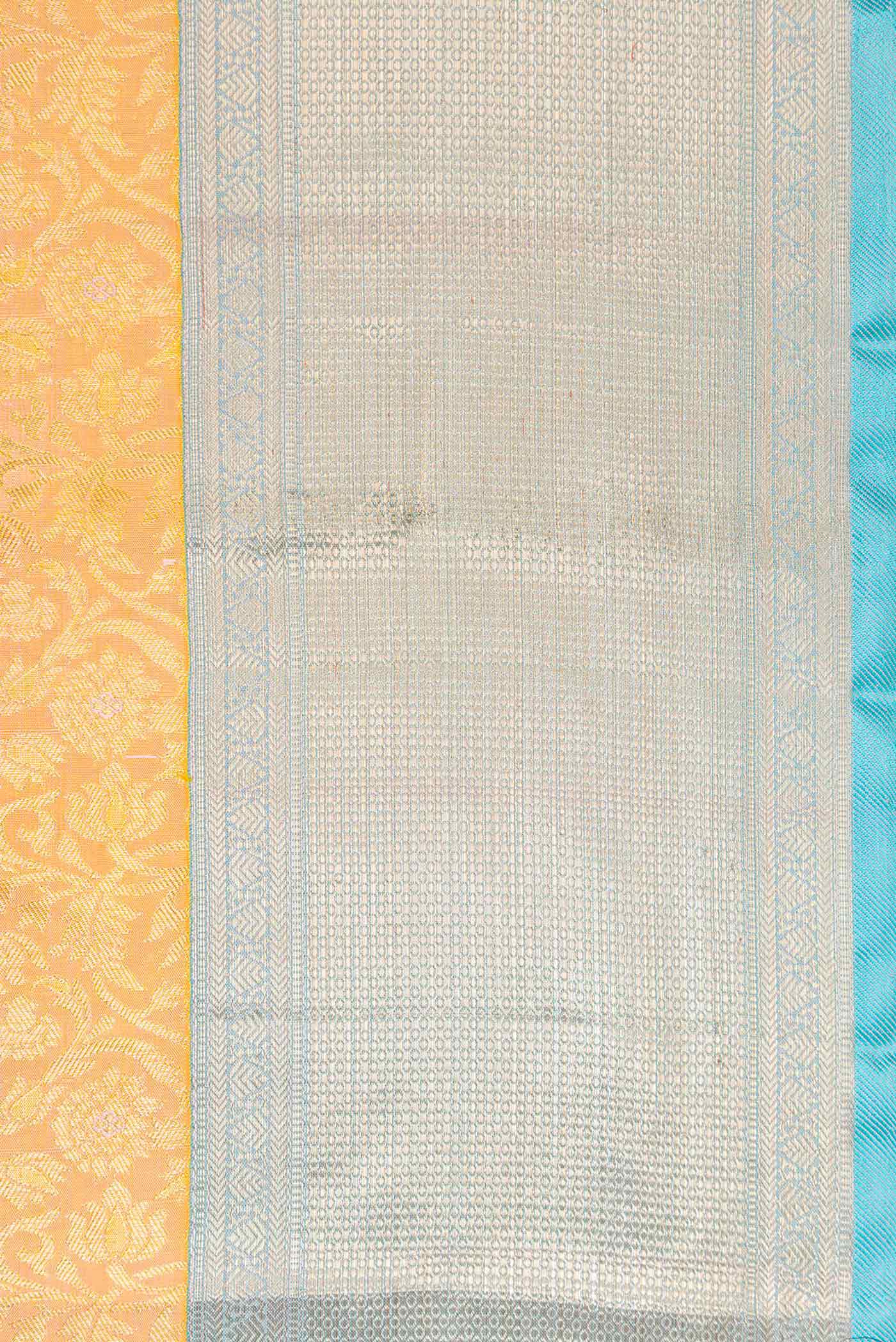 Mustard Dual Tone Kanchipuram Silk Saree - Image 3