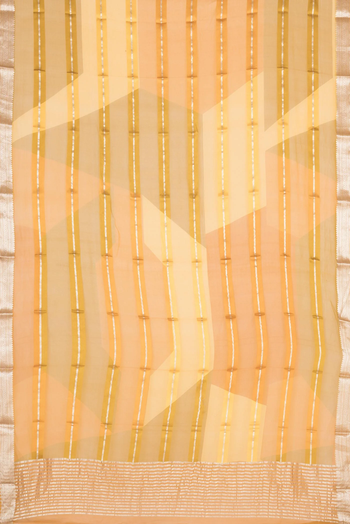 Mustard Dual Tone Mysore Georgette Saree - Image 6