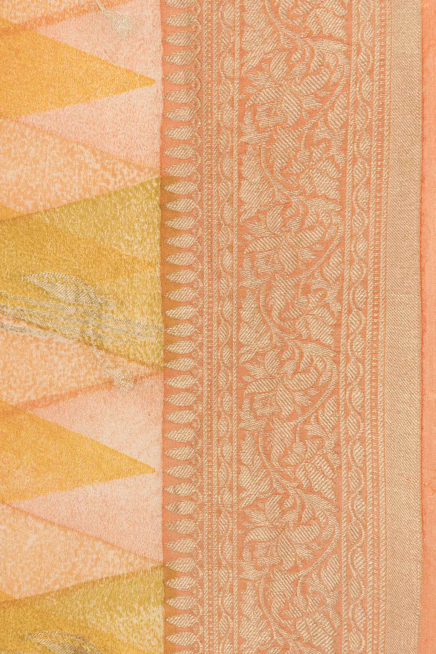 Mustard Dual Tone Mysore Georgette Saree - Image 3