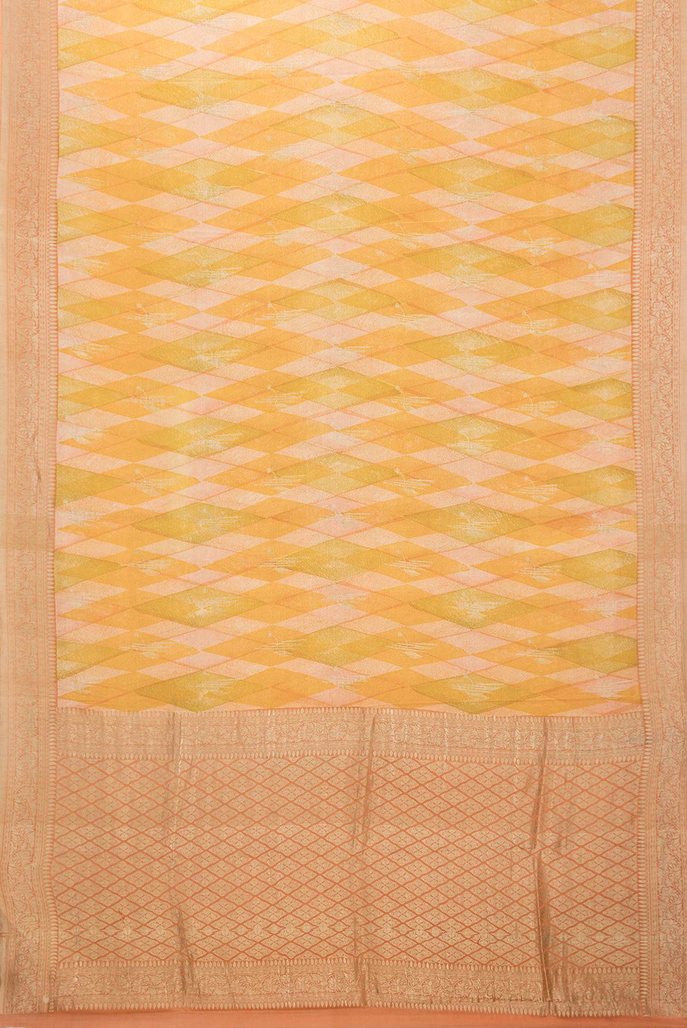 Mustard Dual Tone Mysore Georgette Saree - Image 6