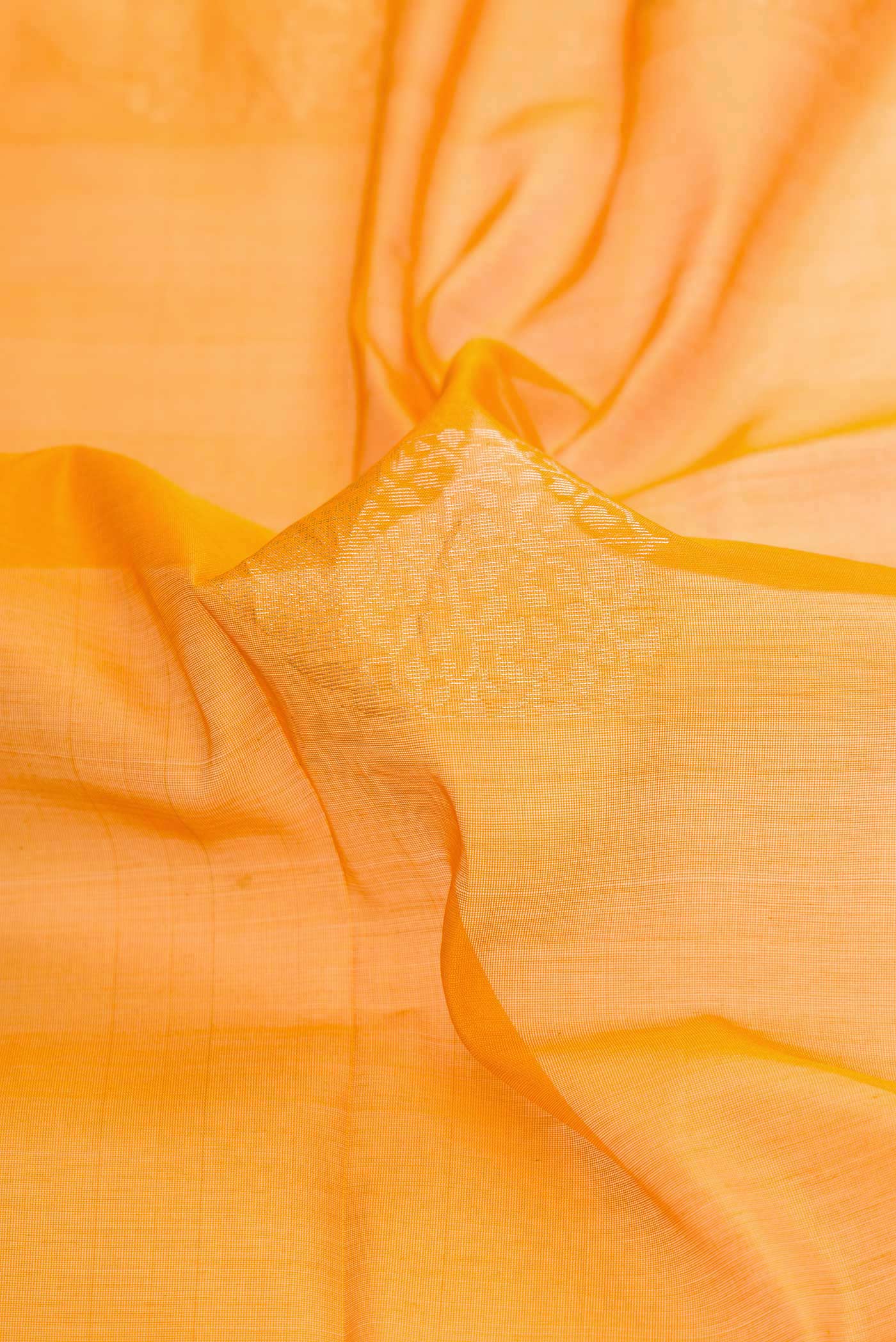 Mustard Dual Tone Silk Cotton Saree - Image 2