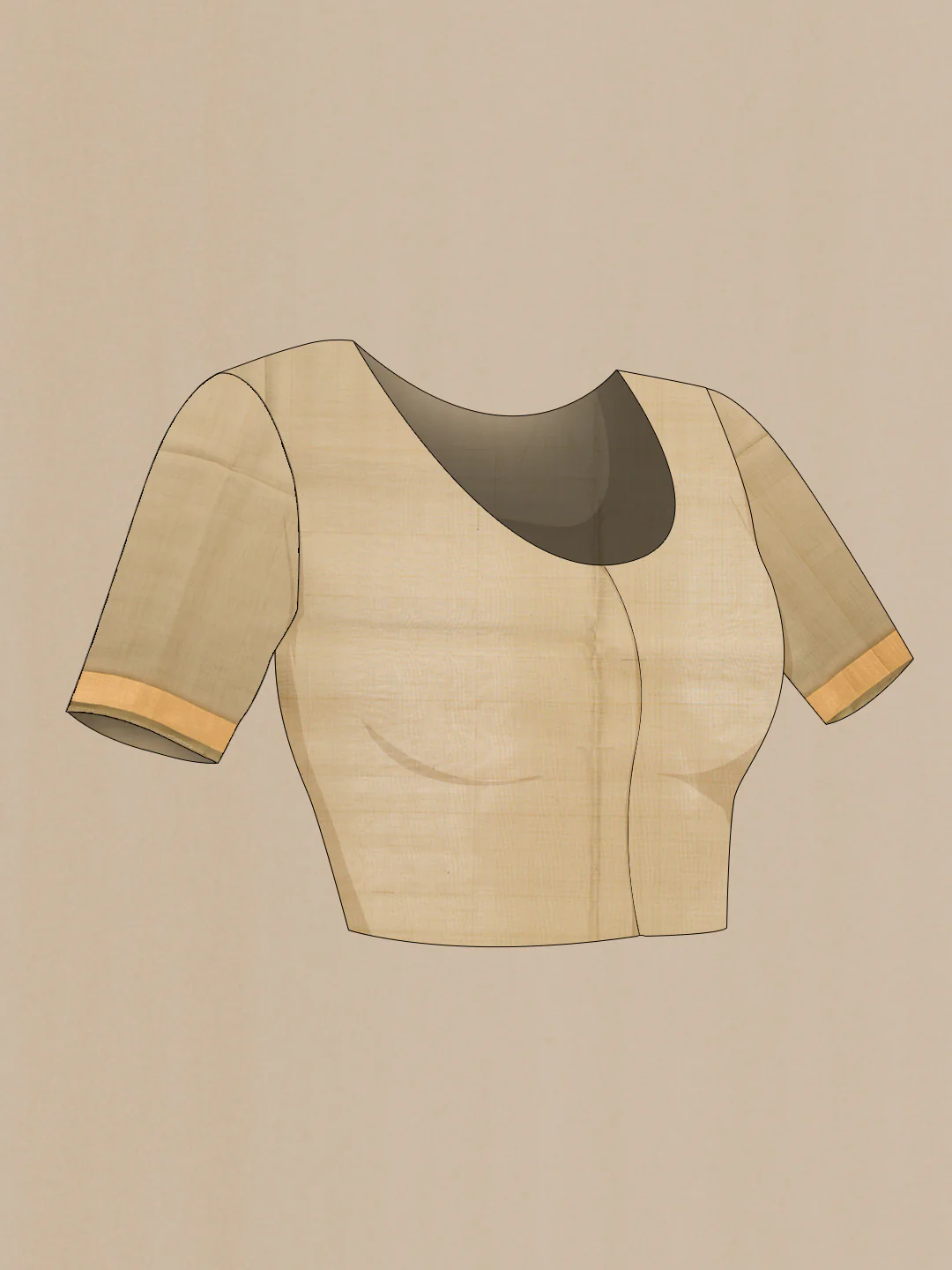 Mustard Dual Tone Silk Cotton Saree - Image 4