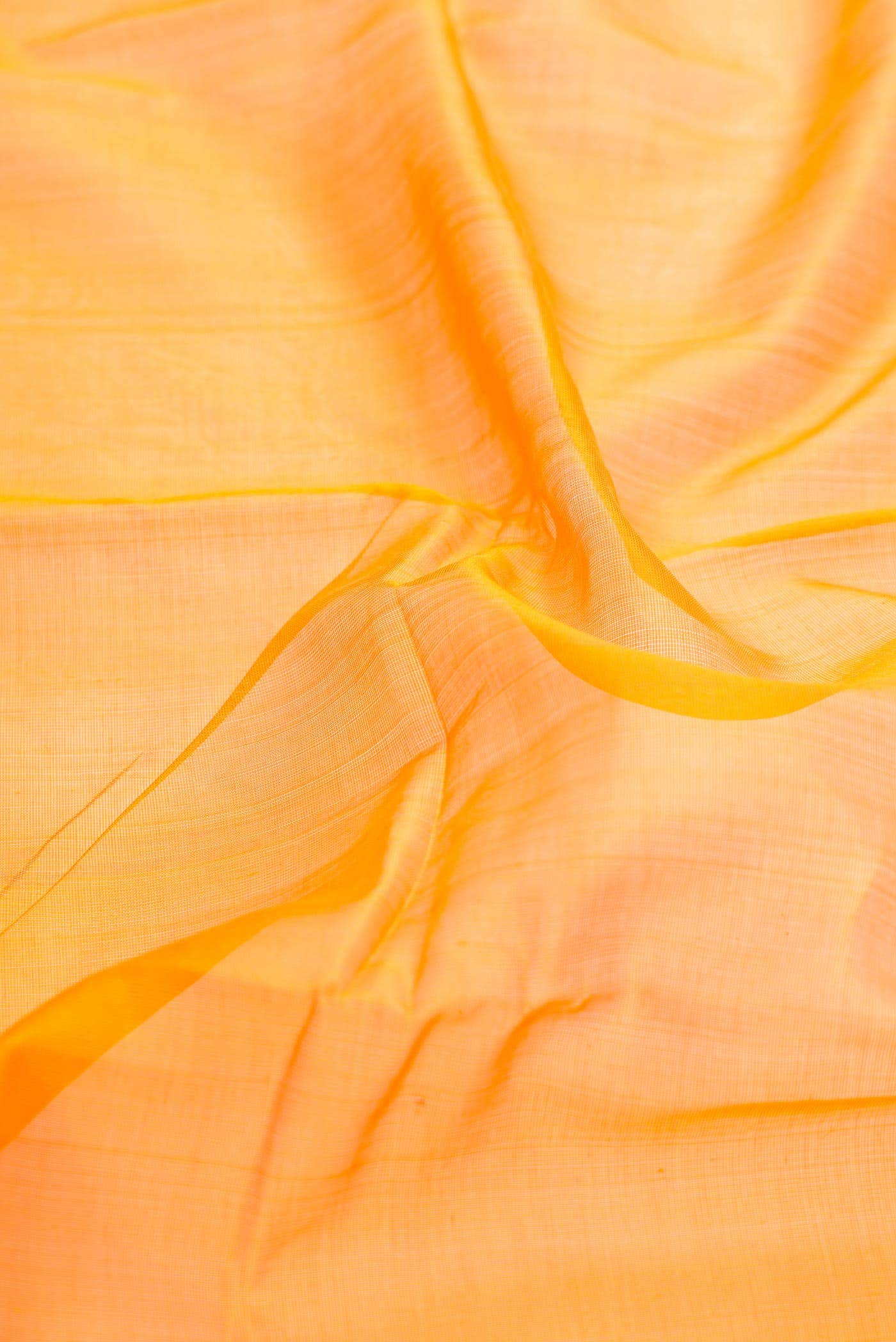 Mustard Dual Tone Silk Cotton Saree - Image 2