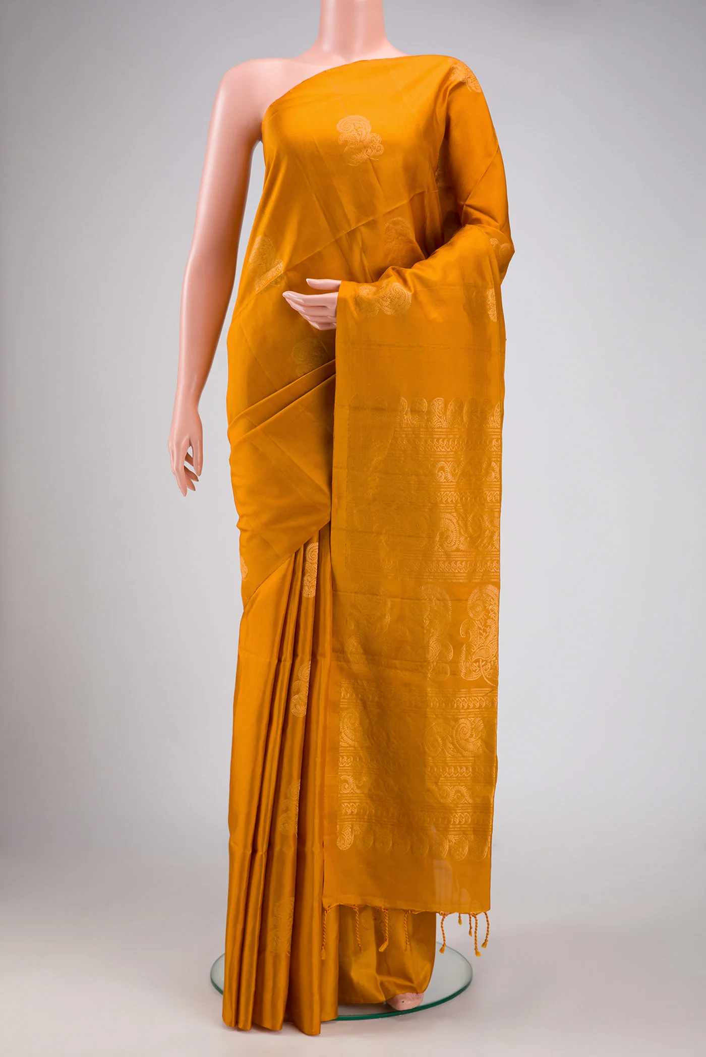 Mustard Soft Silk Saree