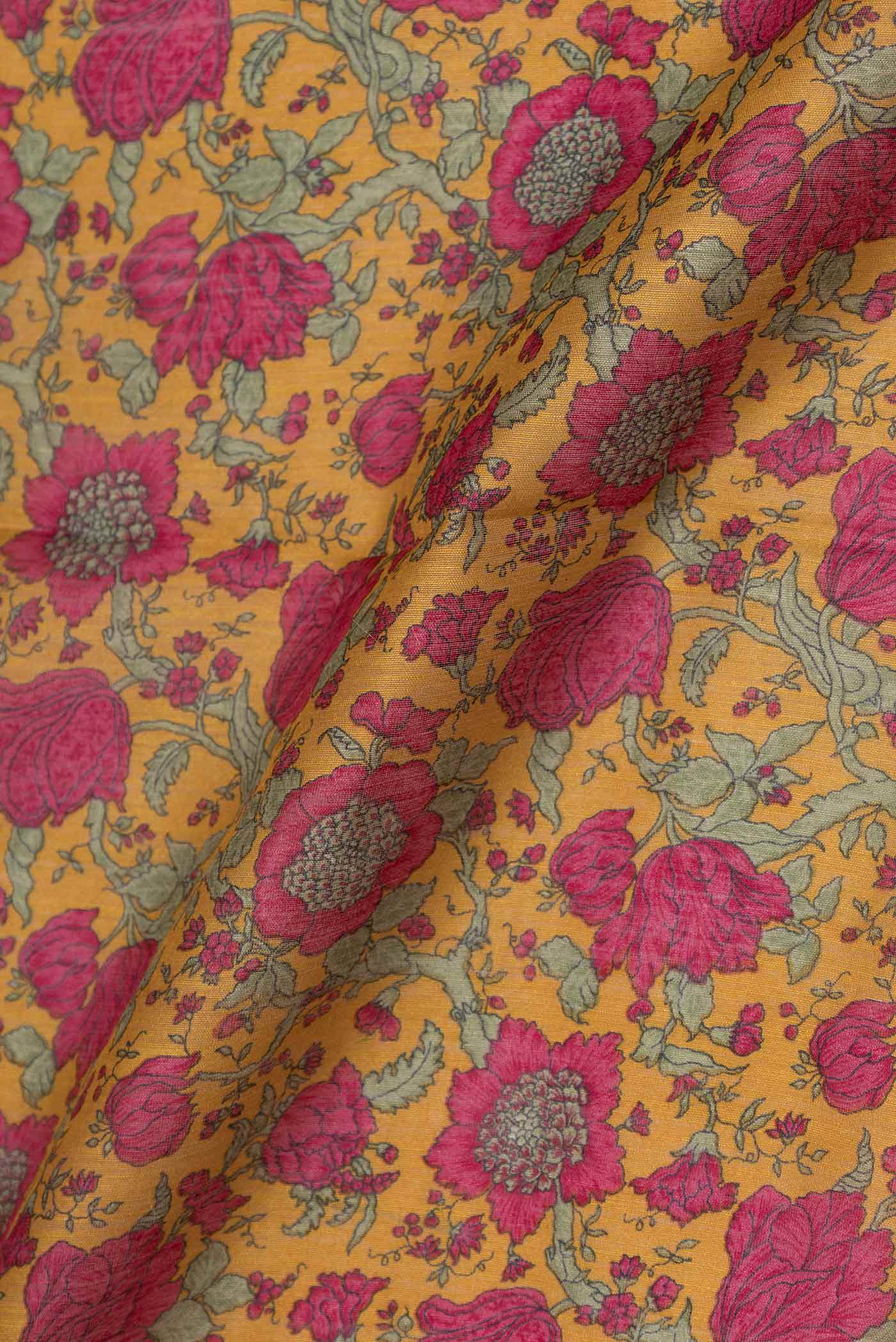 Mustard Dual Tone Tussar Silk Saree - Image 2