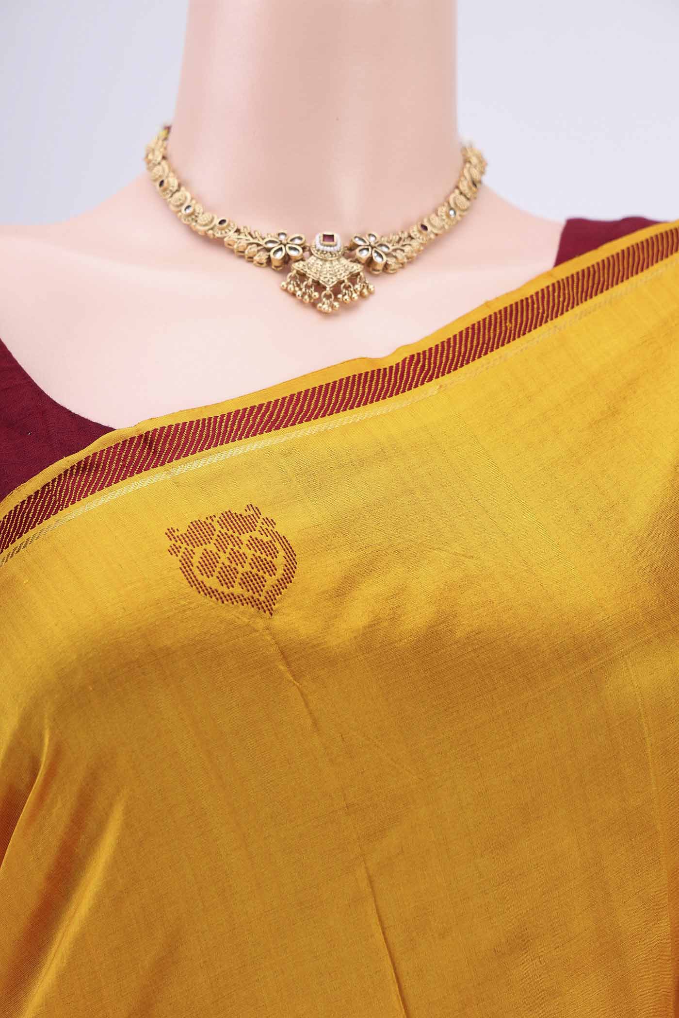 Yellow Kanchipuram Saree - Image 2