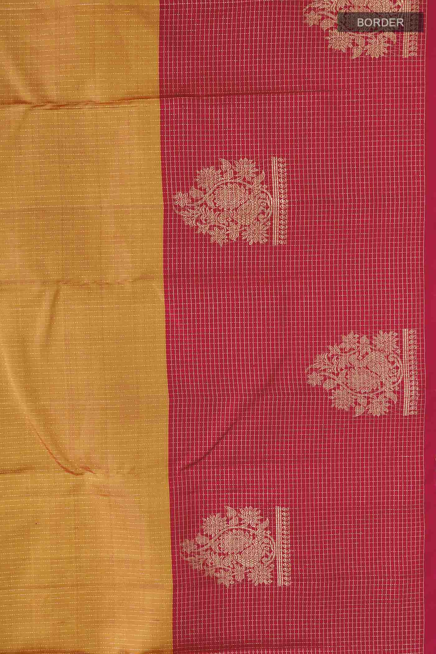 Mustard Kanjivaram Silk Saree - Image 3