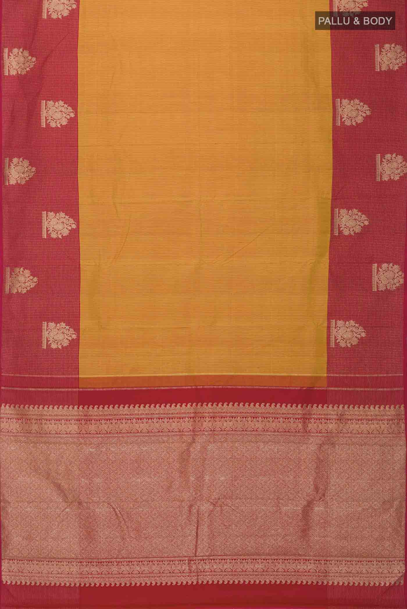 Mustard Kanjivaram Silk Saree - Image 6