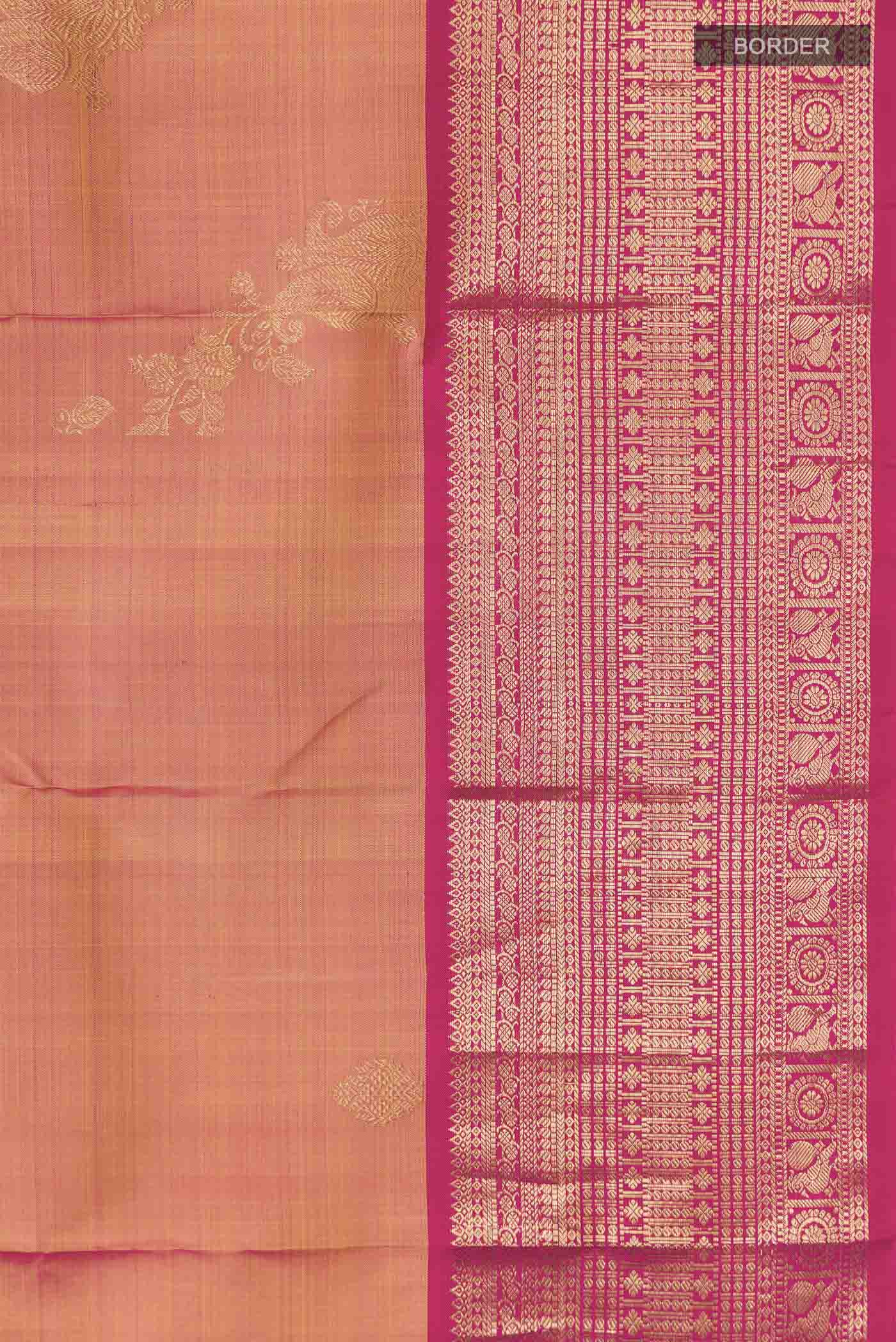 Mustard Kanjivaram Silk Saree - Image 3